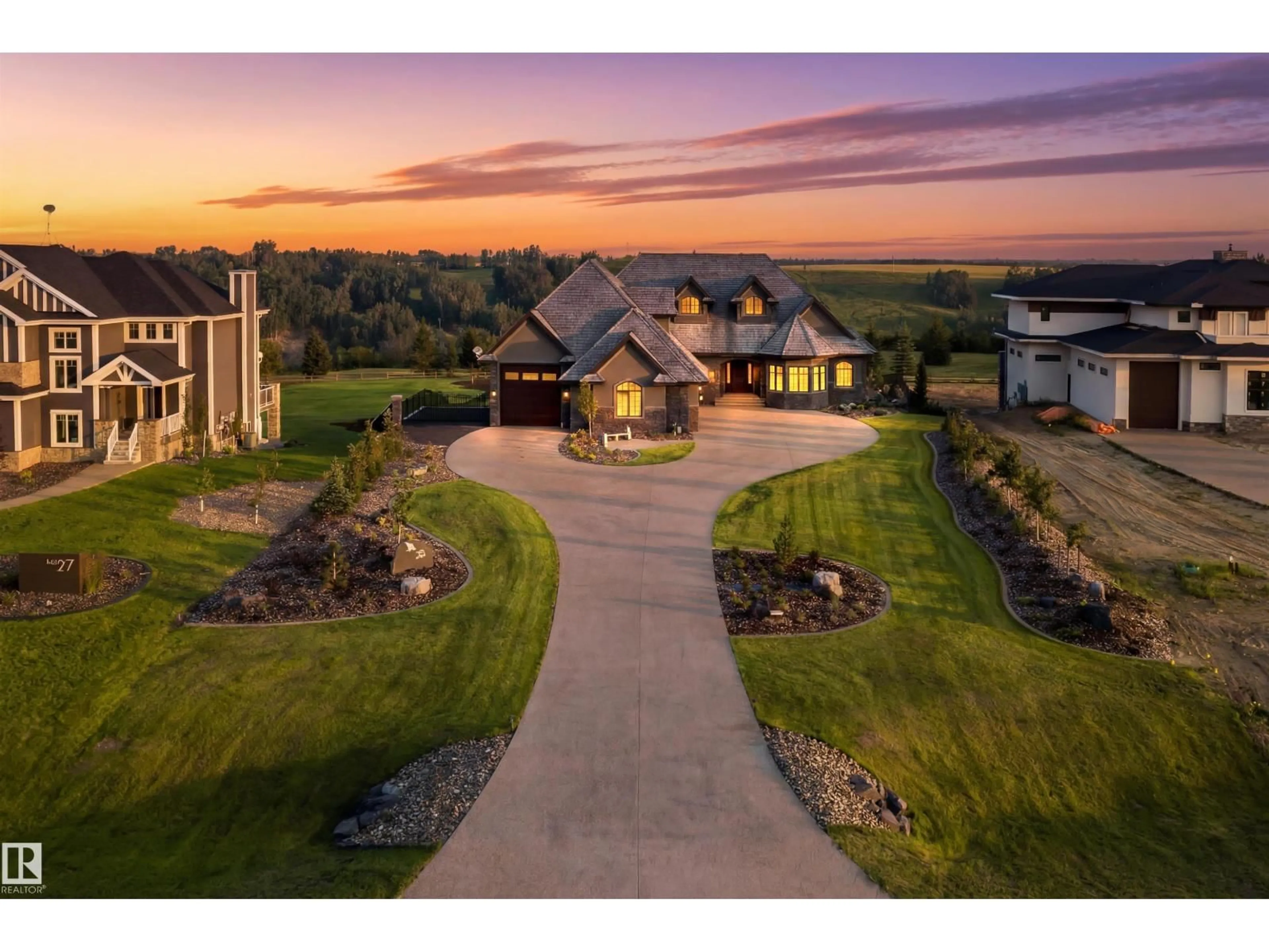 A pic from outside/outdoor area/front of a property/back of a property/a pic from drone, water/lake/river/ocean view for #25 - 25515 TWP ROAD 511 A, Rural Parkland County Alberta T7Y1A8