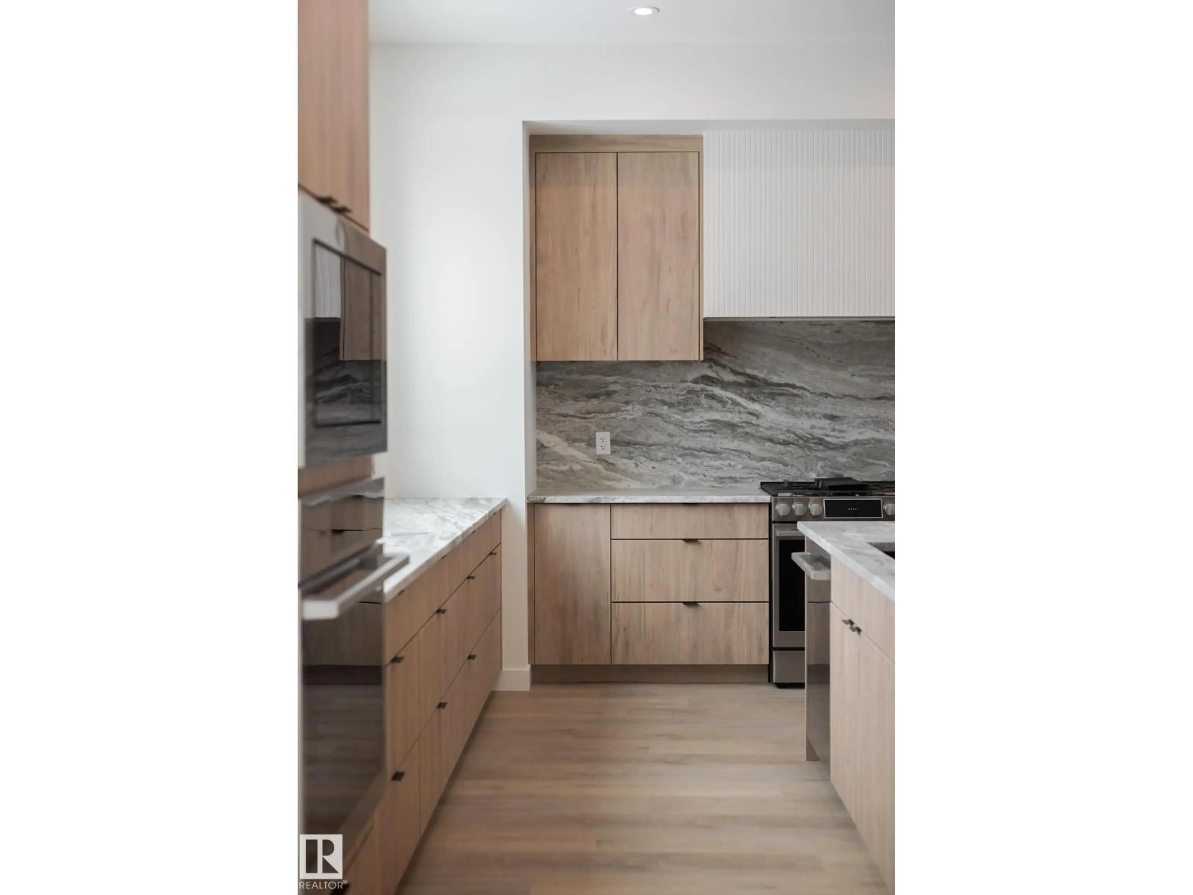 Contemporary kitchen, wood/laminate floor for 9140 74 AV, Edmonton Alberta T6E1E1