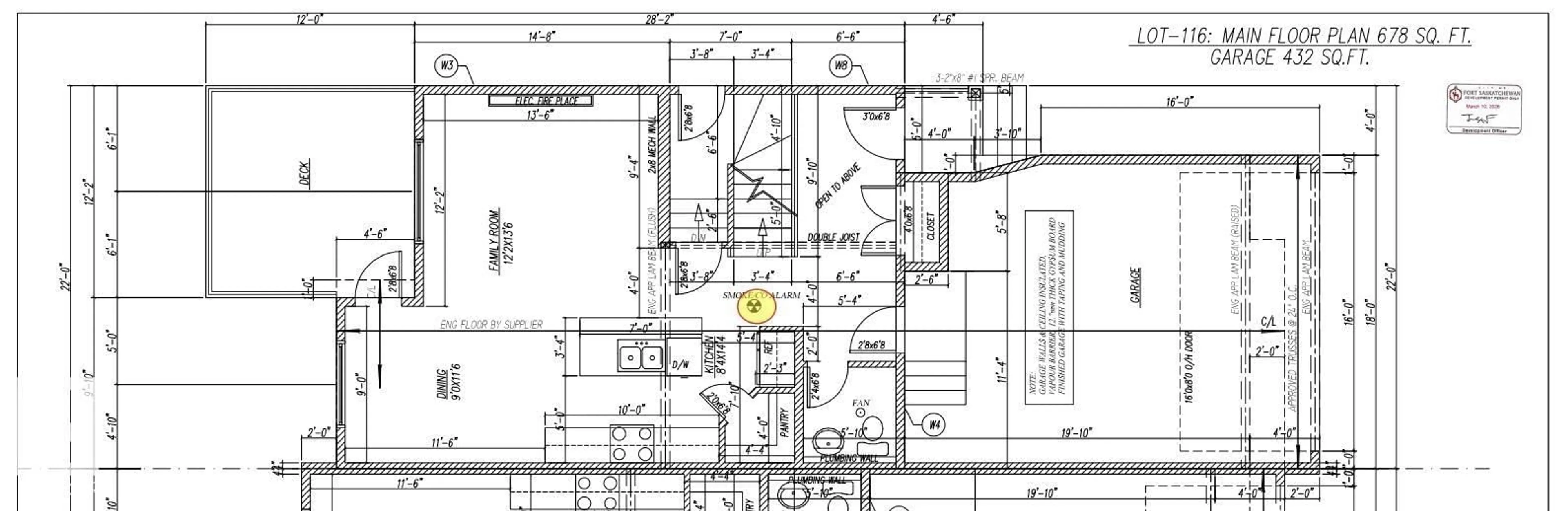 Floor plan for 108 WAVERLY WY, Fort Saskatchewan Alberta T8L0Z8