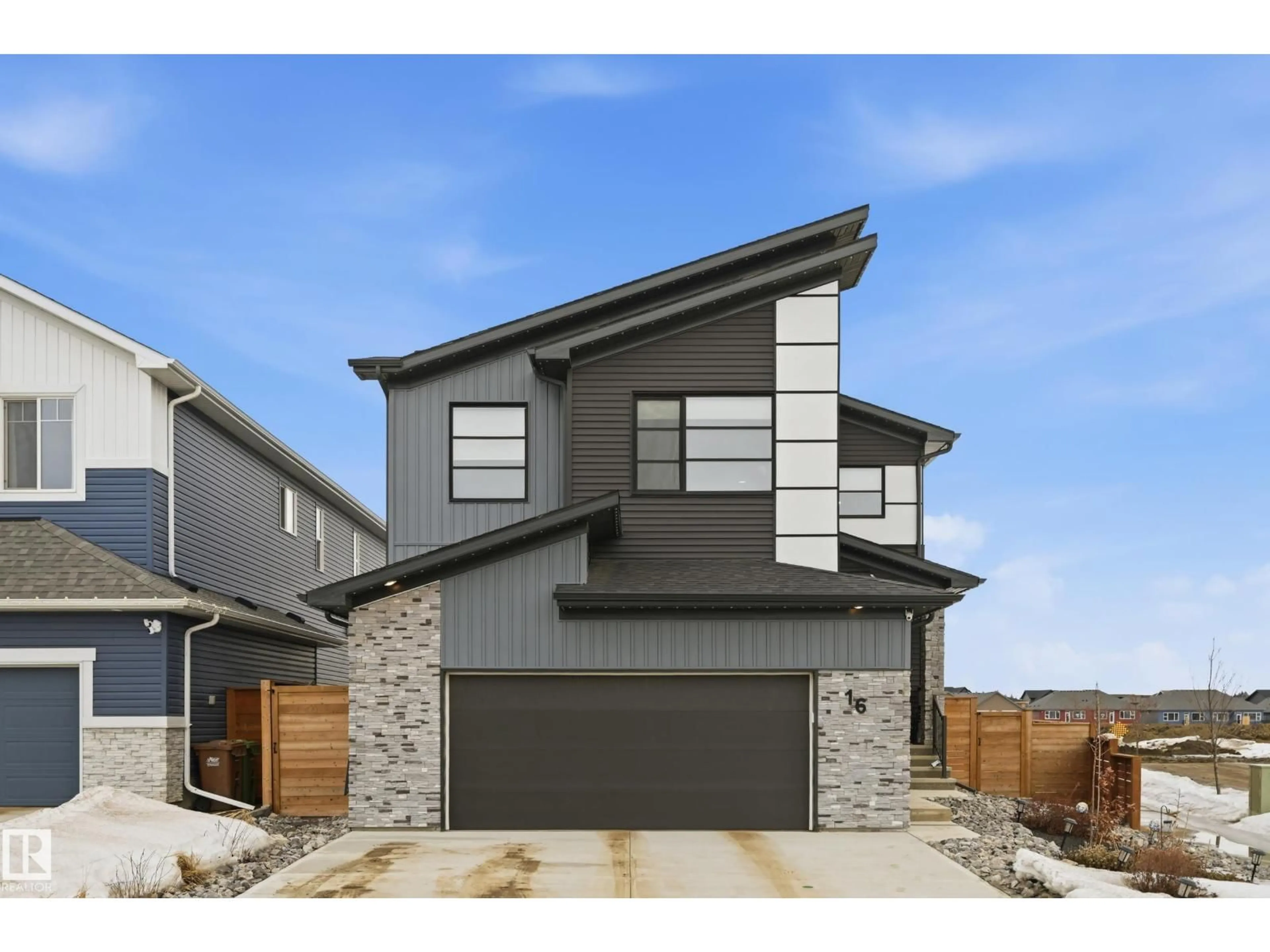Home with vinyl exterior material, street for 16 REDWING WD, St. Albert Alberta T8N7X3