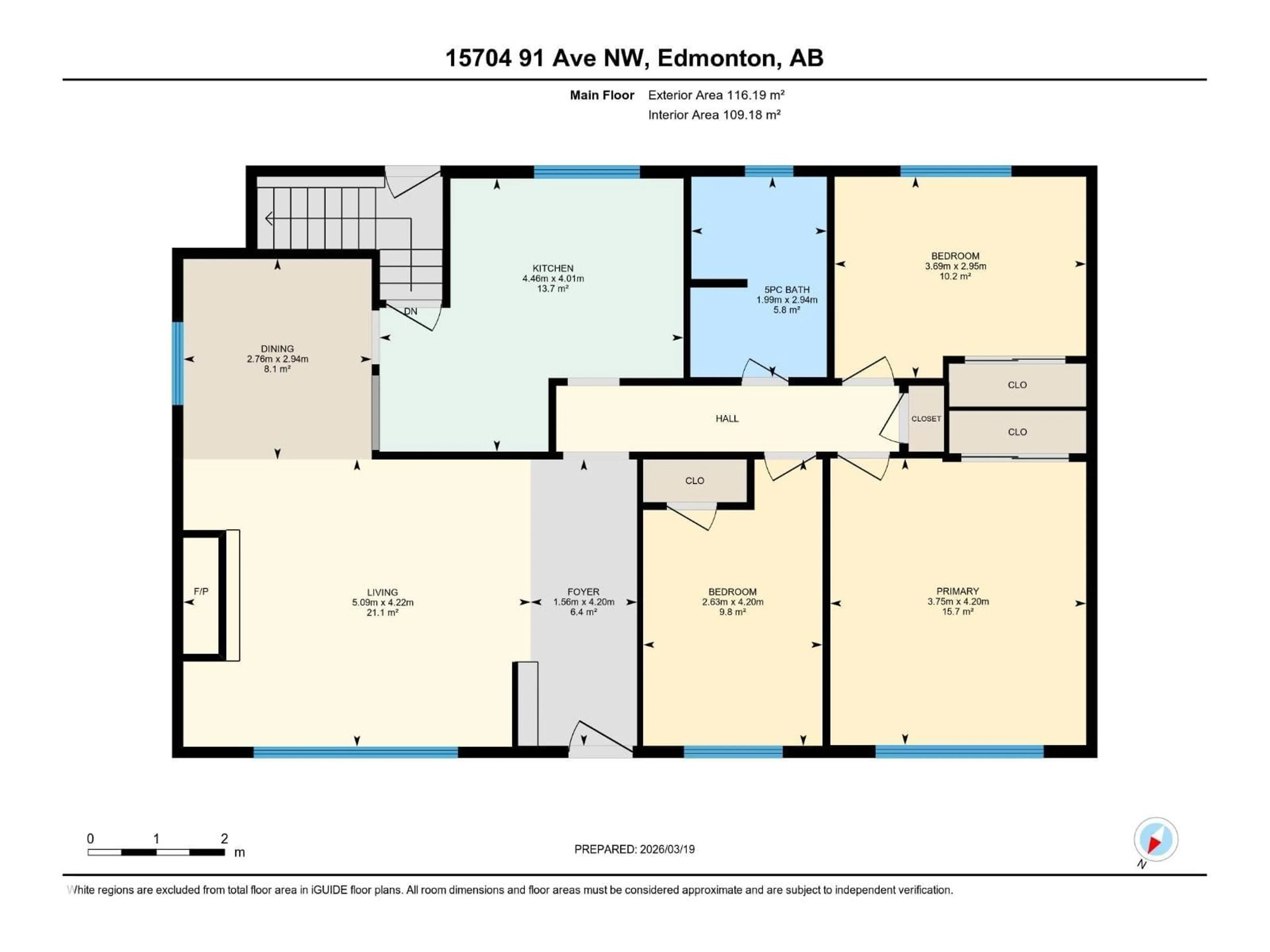 Floor plan for 15704 91 AV, Edmonton Alberta T5R5A1