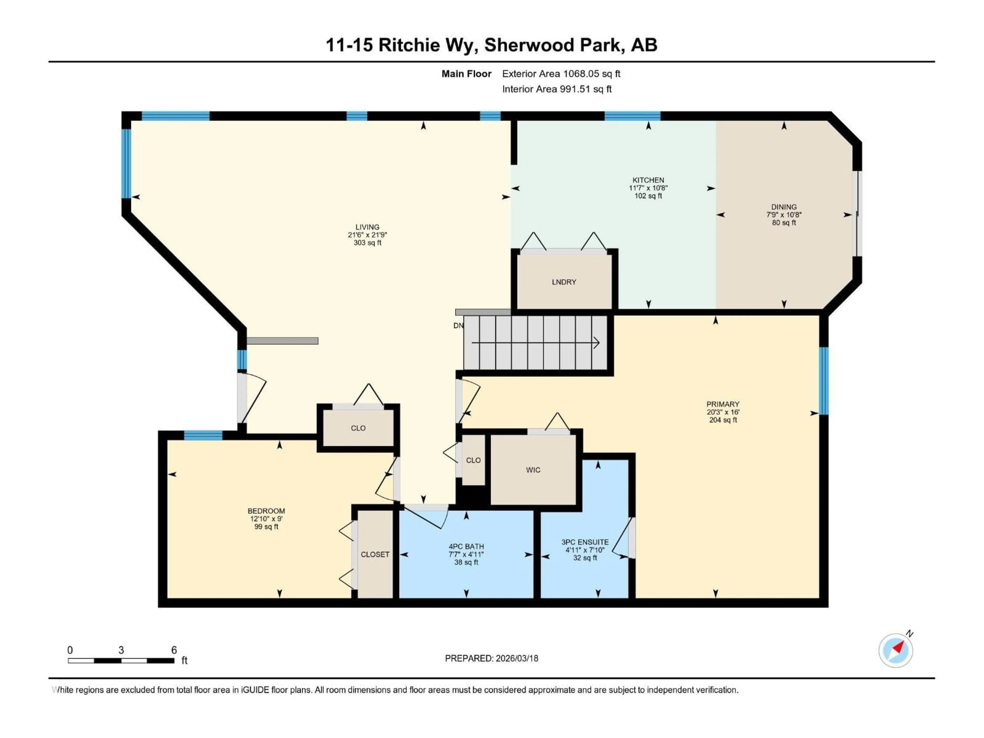 Floor plan for 15 - 11 RITCHIE WY, Sherwood Park Alberta T8A5T3