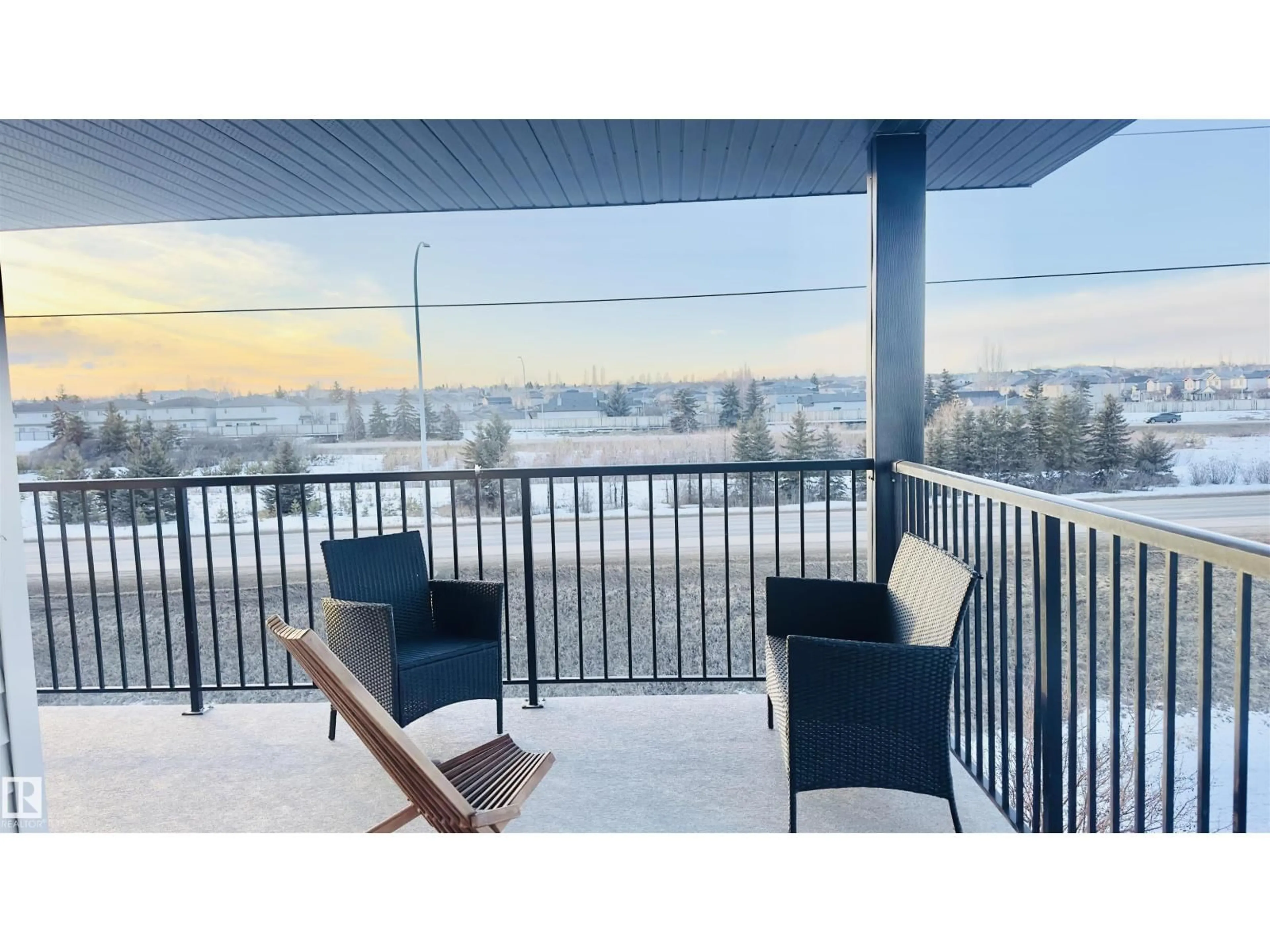 Balcony in the apartment, water/lake/river/ocean view for 419 EBBERS BV, Edmonton Alberta T5Y3W2