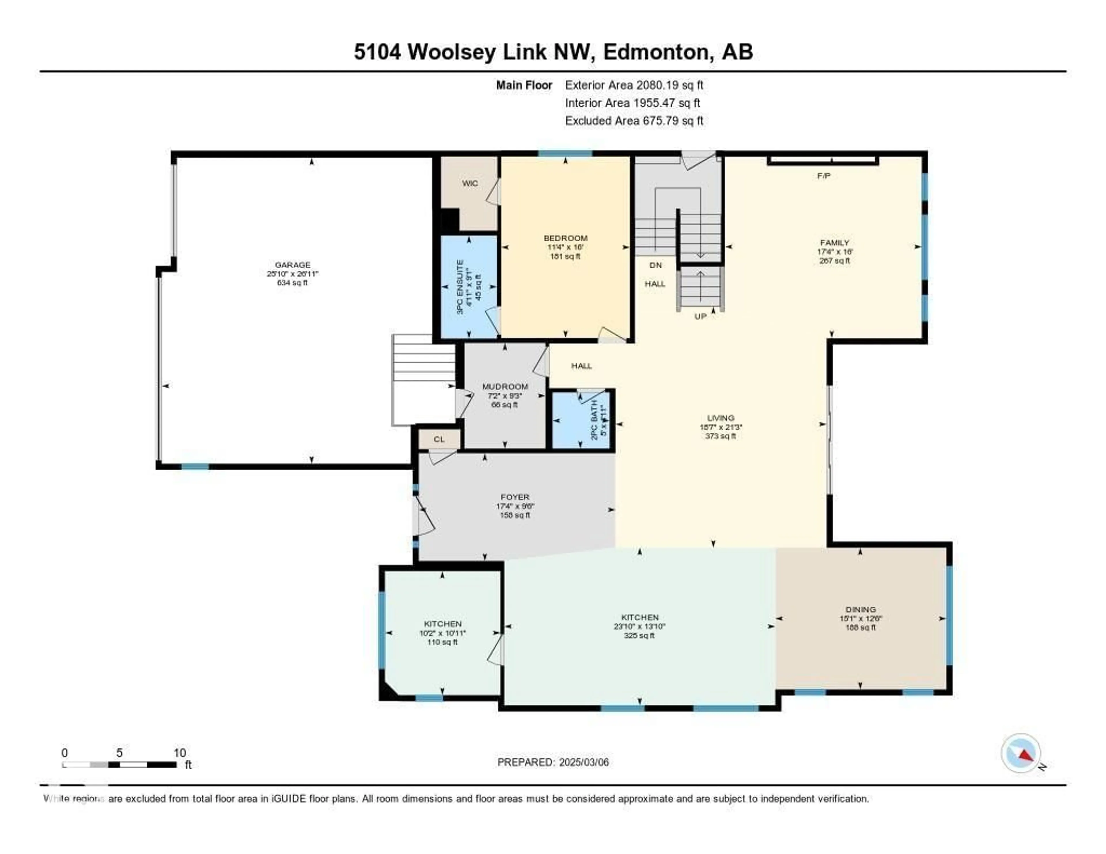 Floor plan for NW - 5104 WOOLSEY LI, Edmonton Alberta T6W2E1