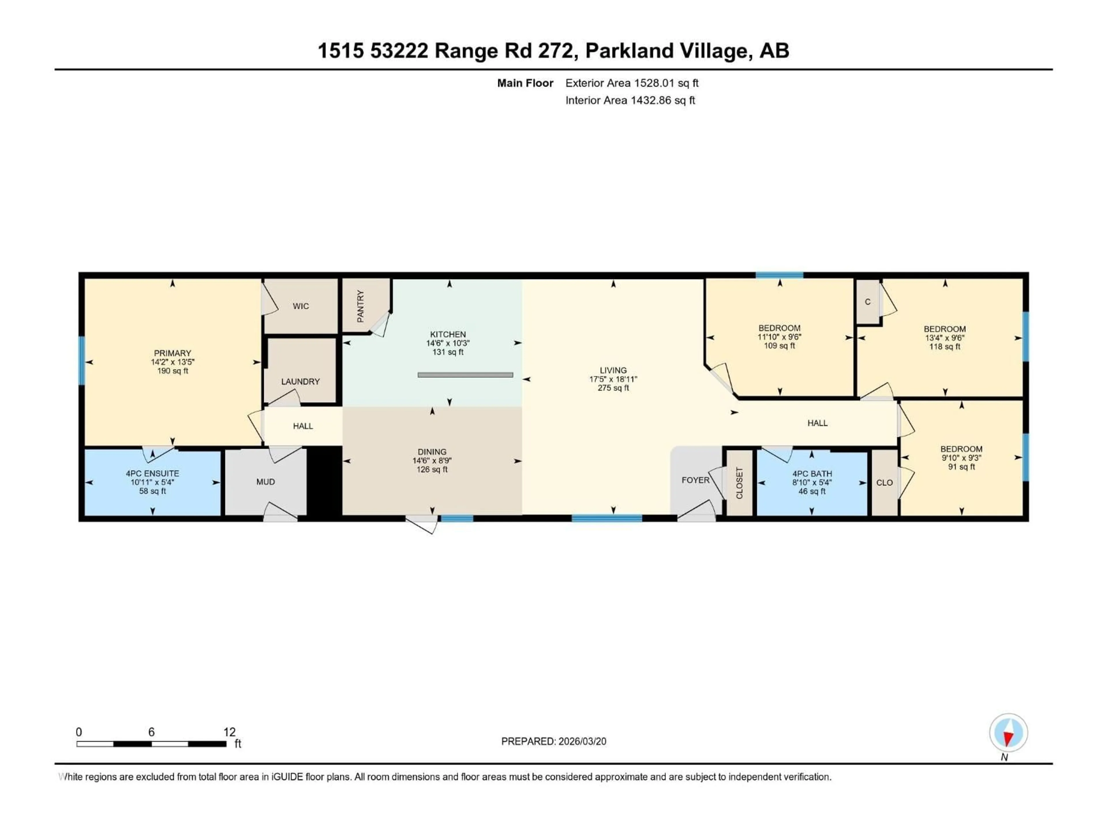 Floor plan for 1515 RR272, Rural Parkland County Alberta T7X3X6