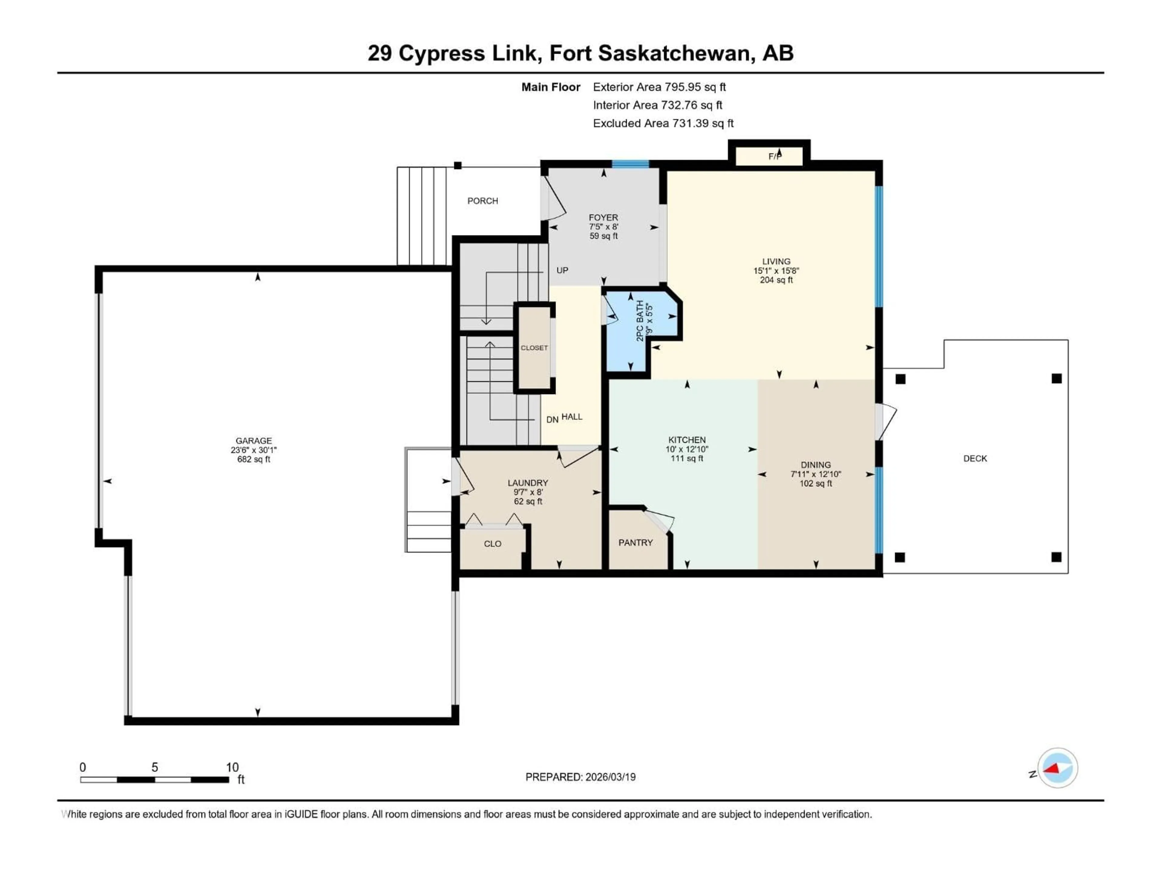 Floor plan for 29 CYPRESS LI, Fort Saskatchewan Alberta T8L0H2