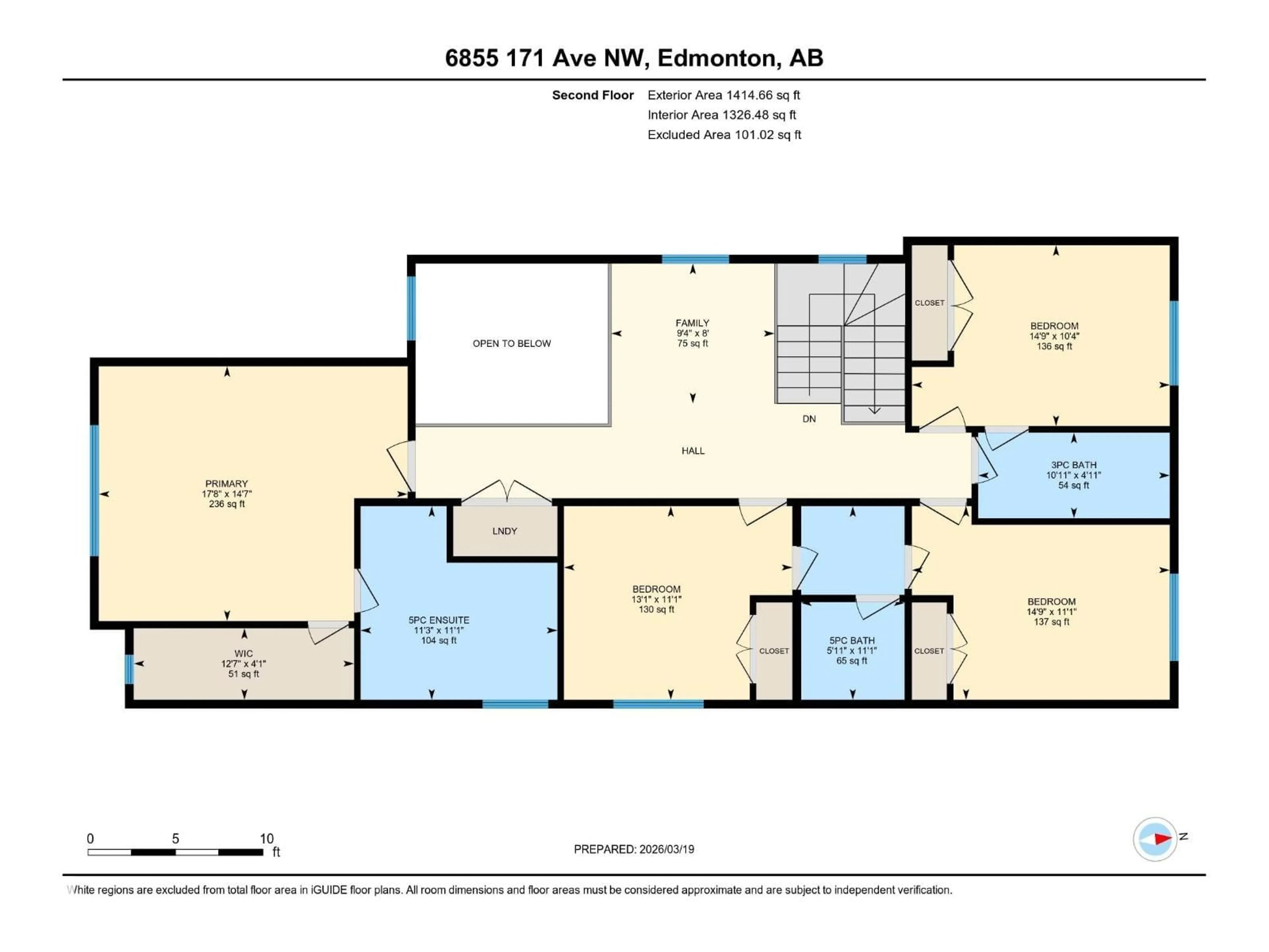Floor plan for 6855 171 AV, Edmonton Alberta T5Z0W2