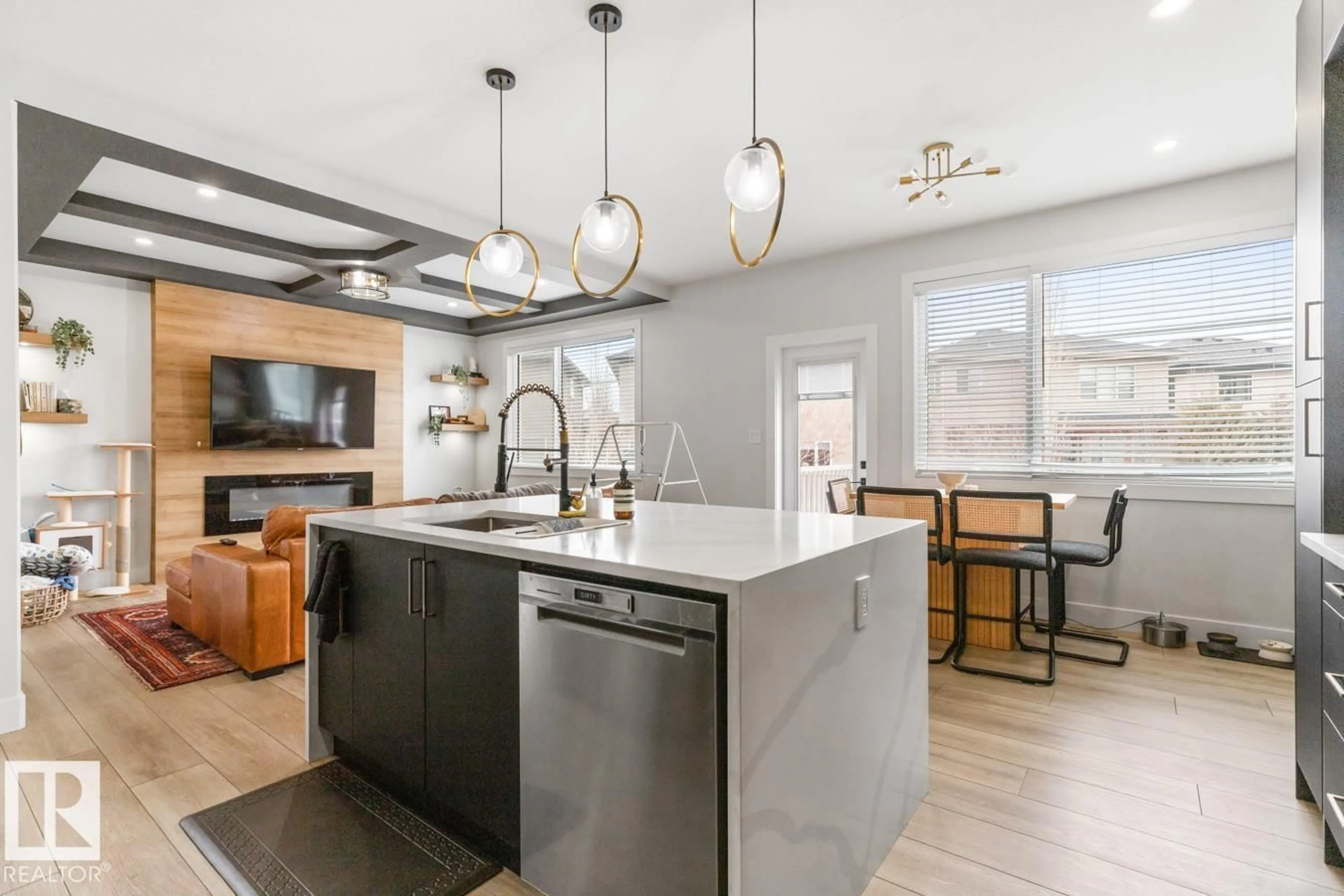 Open concept kitchen, ceramic/tile floor for 6855 171 AV, Edmonton Alberta T5Z0W2