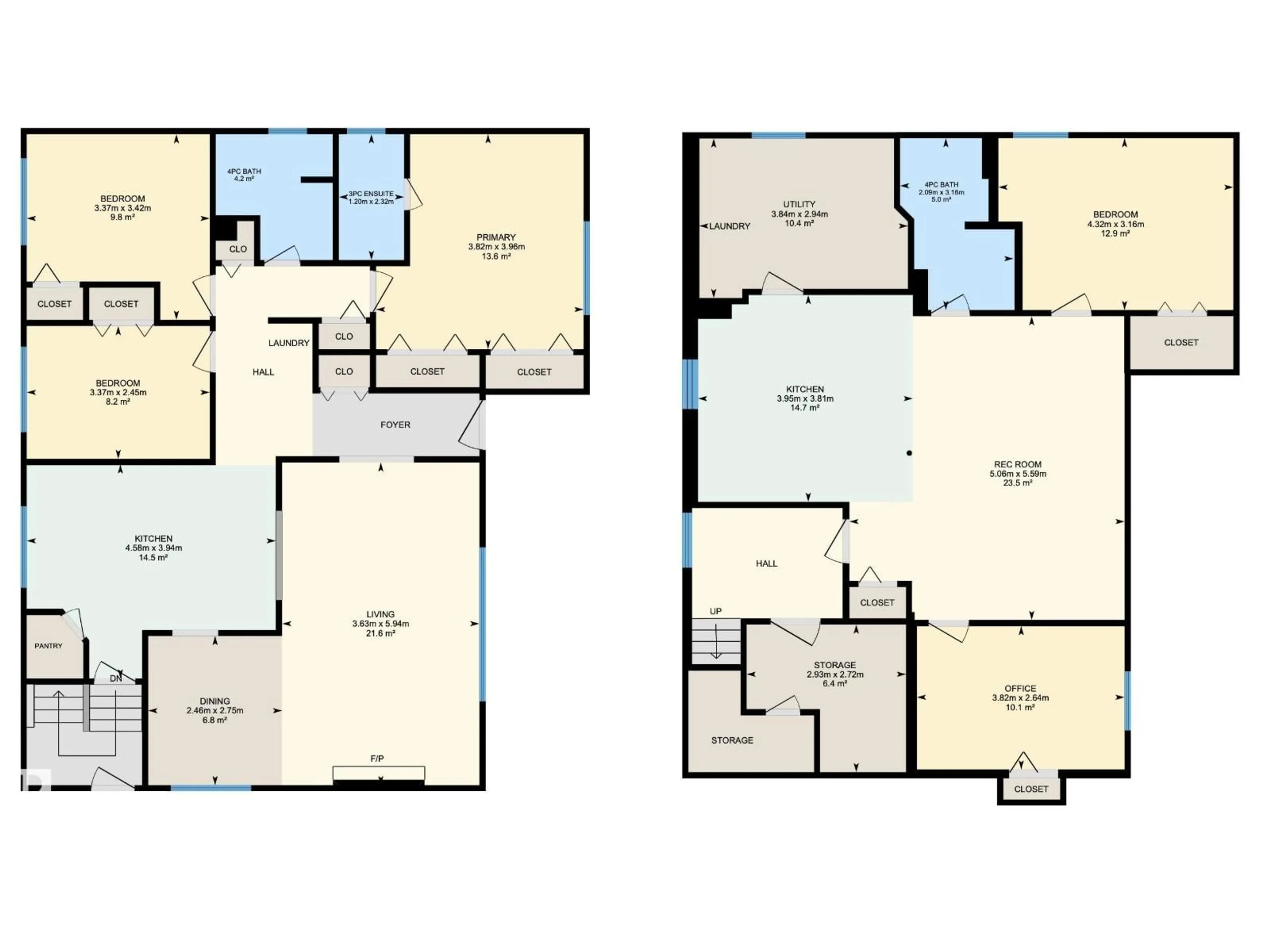 Floor plan for NW - 2449 89 ST, Edmonton Alberta T6K2Y8