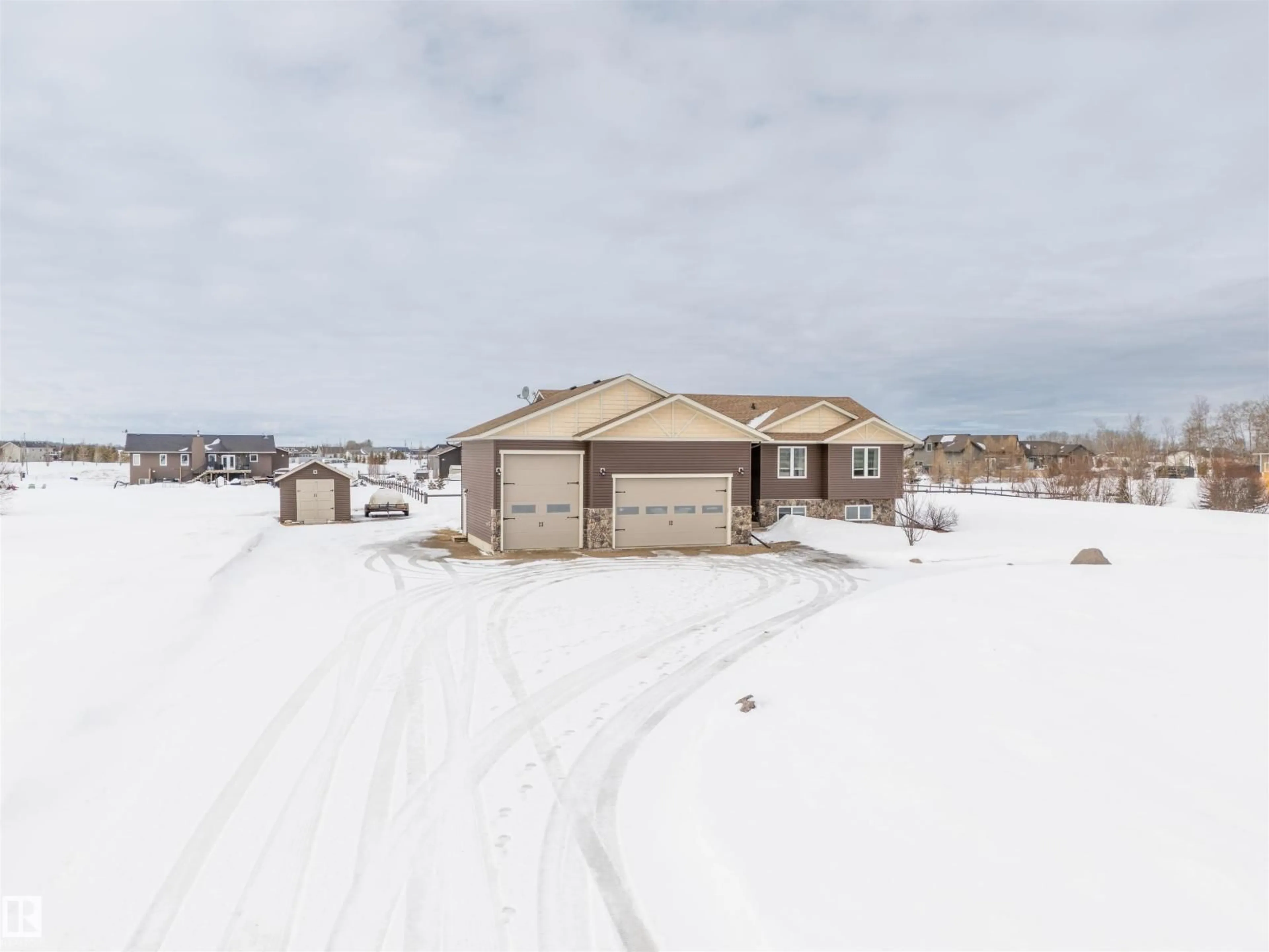 A pic from outside/outdoor area/front of a property/back of a property/a pic from drone, street for 63210 RGE RD 423, Rural Bonnyville M.D. Alberta T9M1N2