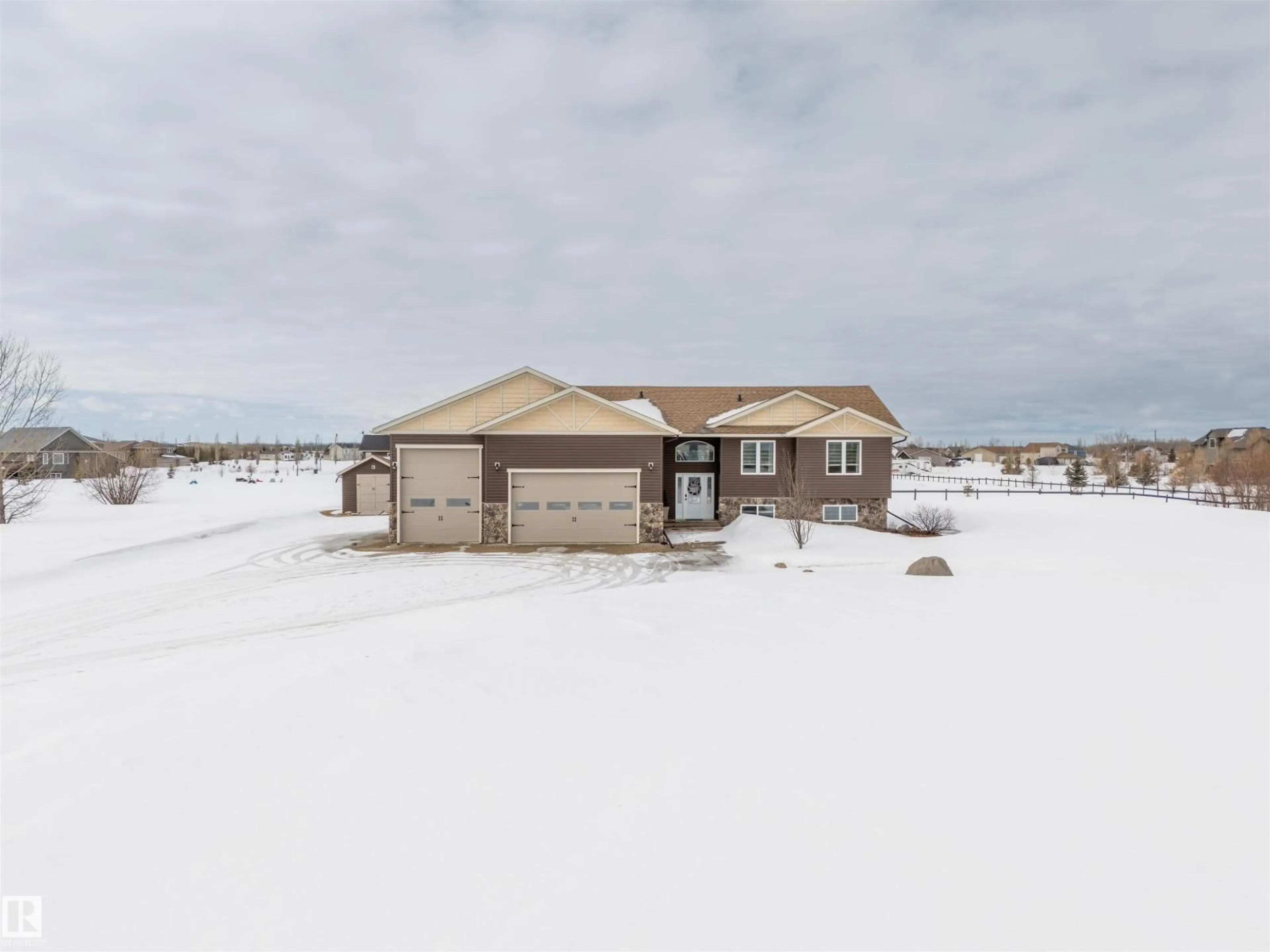 A pic from outside/outdoor area/front of a property/back of a property/a pic from drone, street for 63210 RGE RD 423, Rural Bonnyville M.D. Alberta T9M1N2