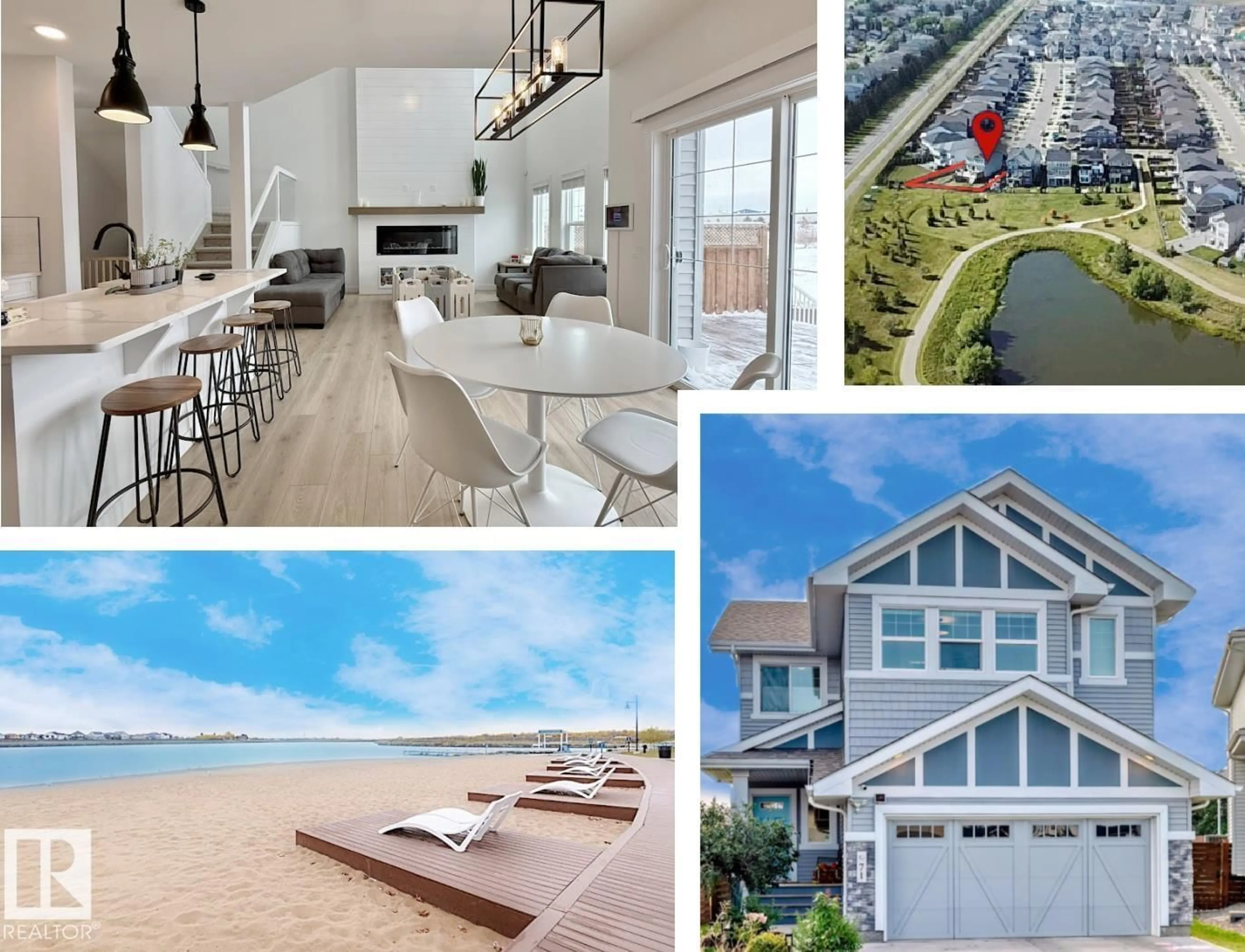 Home with vinyl exterior material, water/lake/river/ocean view for 71 JAMISON CR, St. Albert Alberta T8N7V3