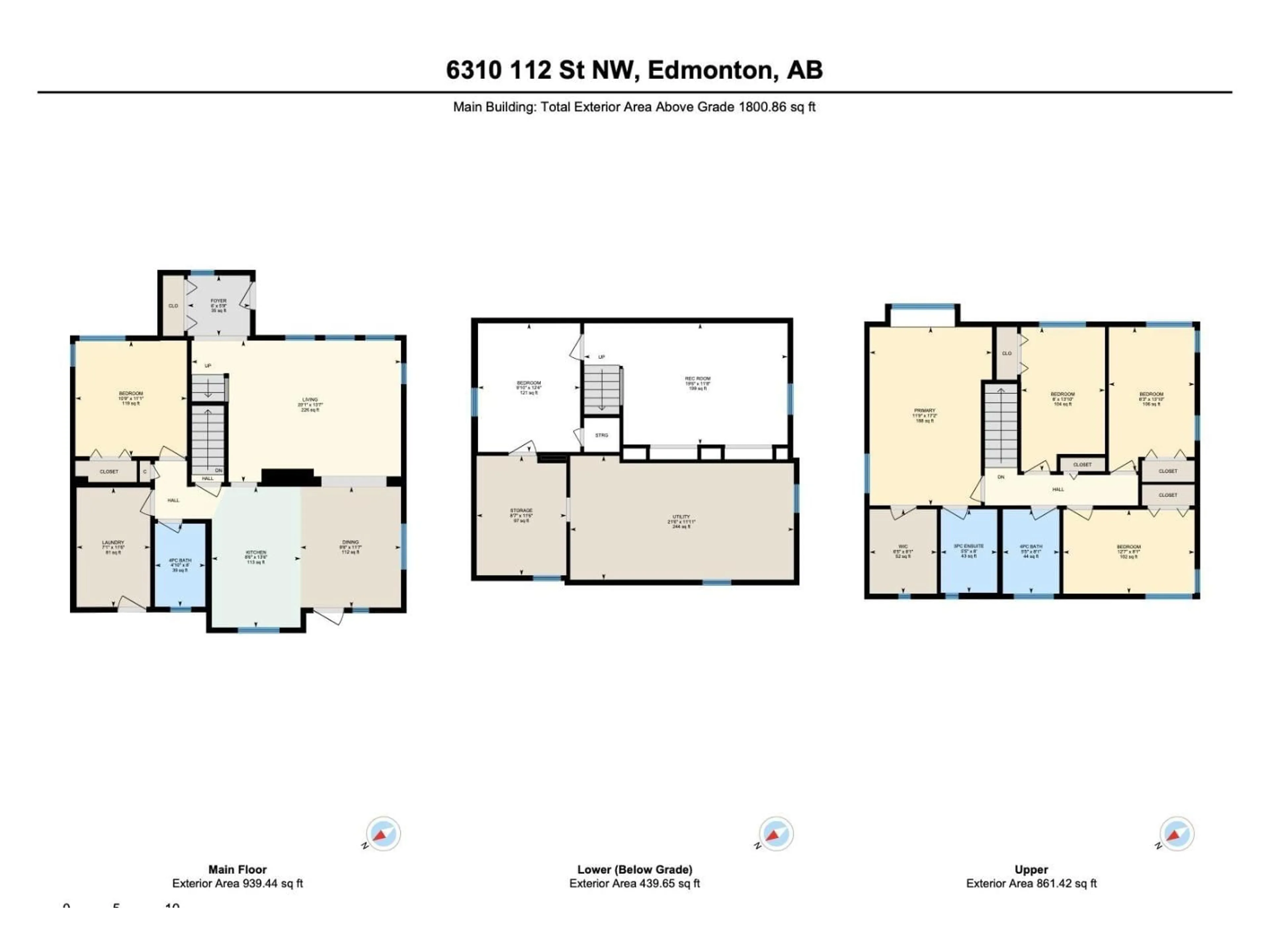 Floor plan for 6310 112 ST, Edmonton Alberta T6H3J6