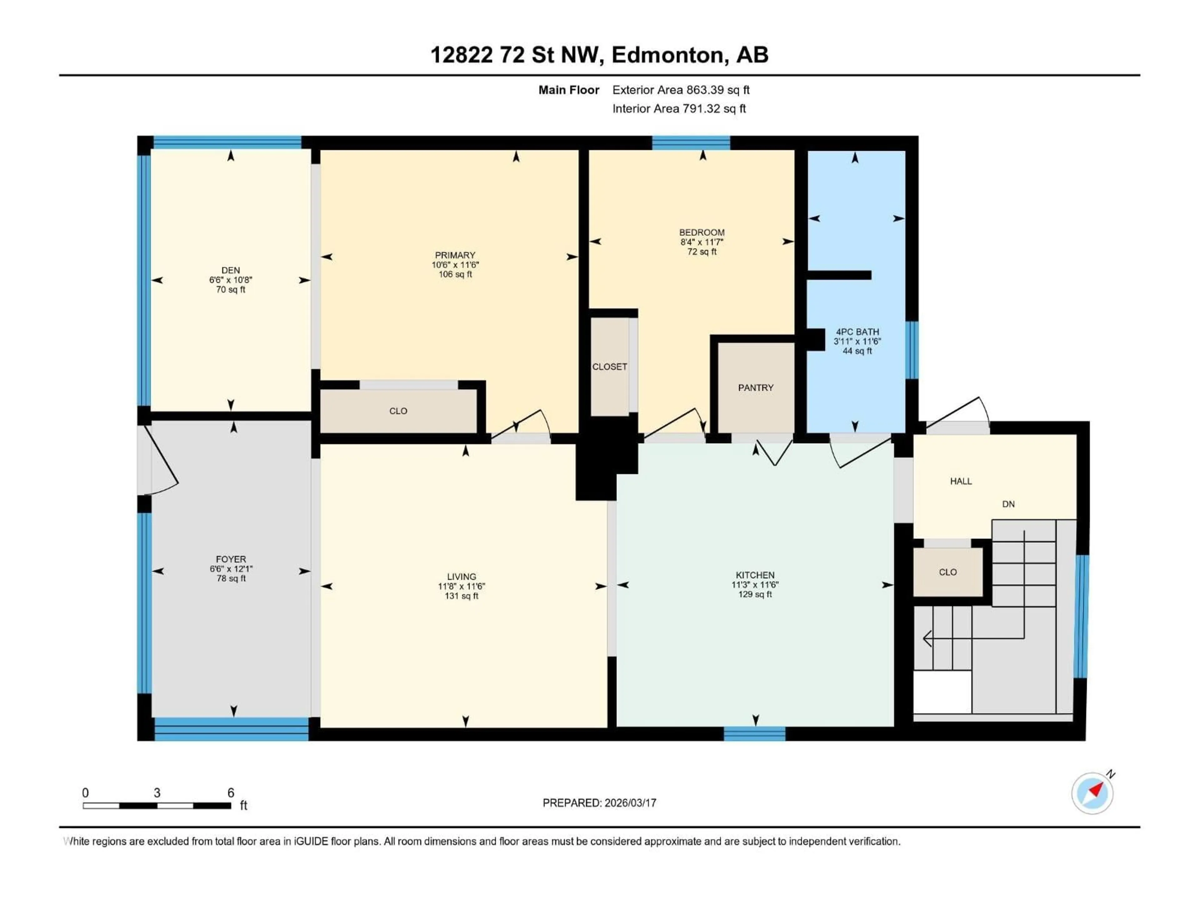 Floor plan for NW - 12822 72 ST, Edmonton Alberta T5C0P5