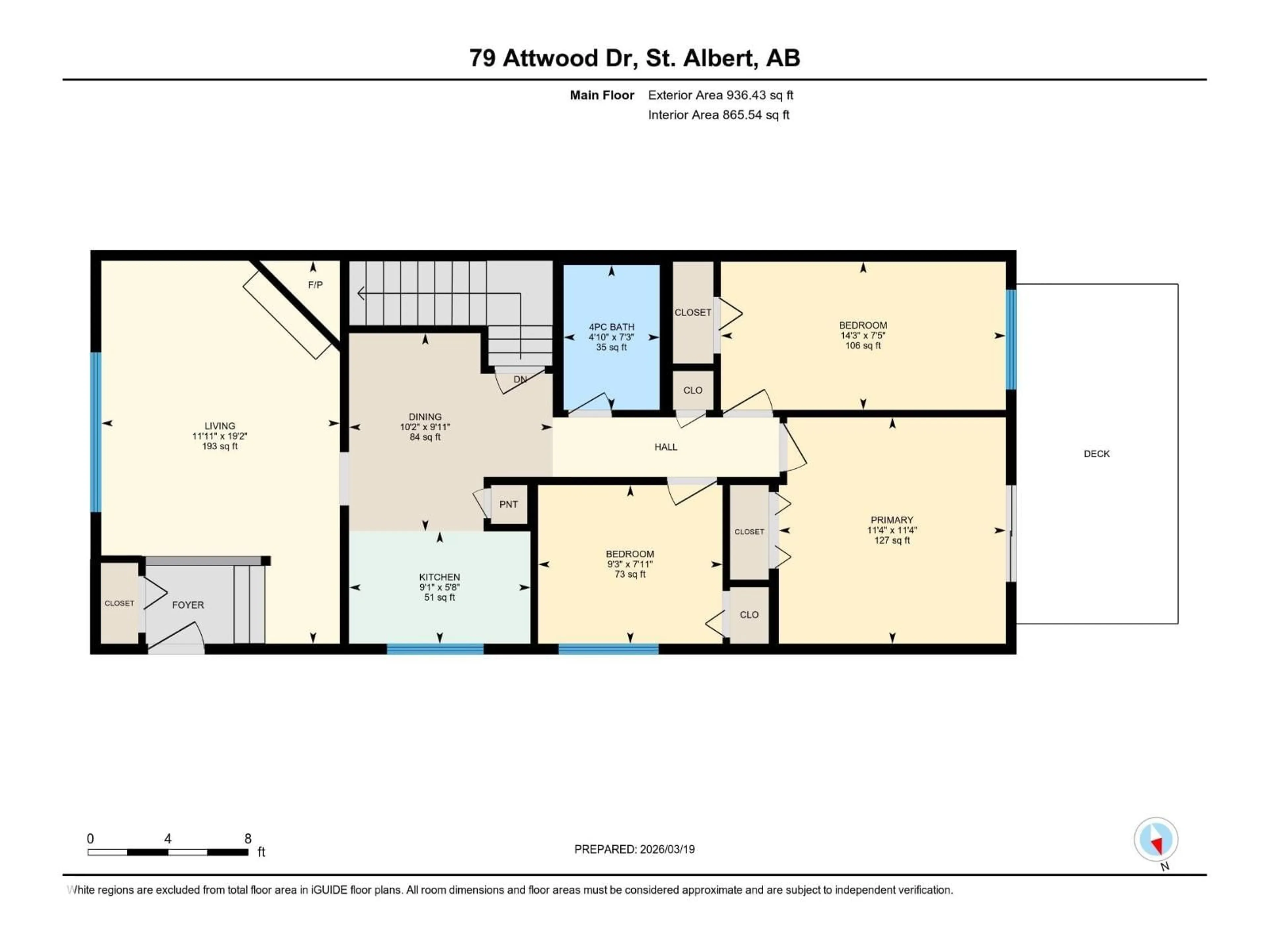 Floor plan for 79 ATTWOOD DR, St. Albert Alberta T8N2Z6