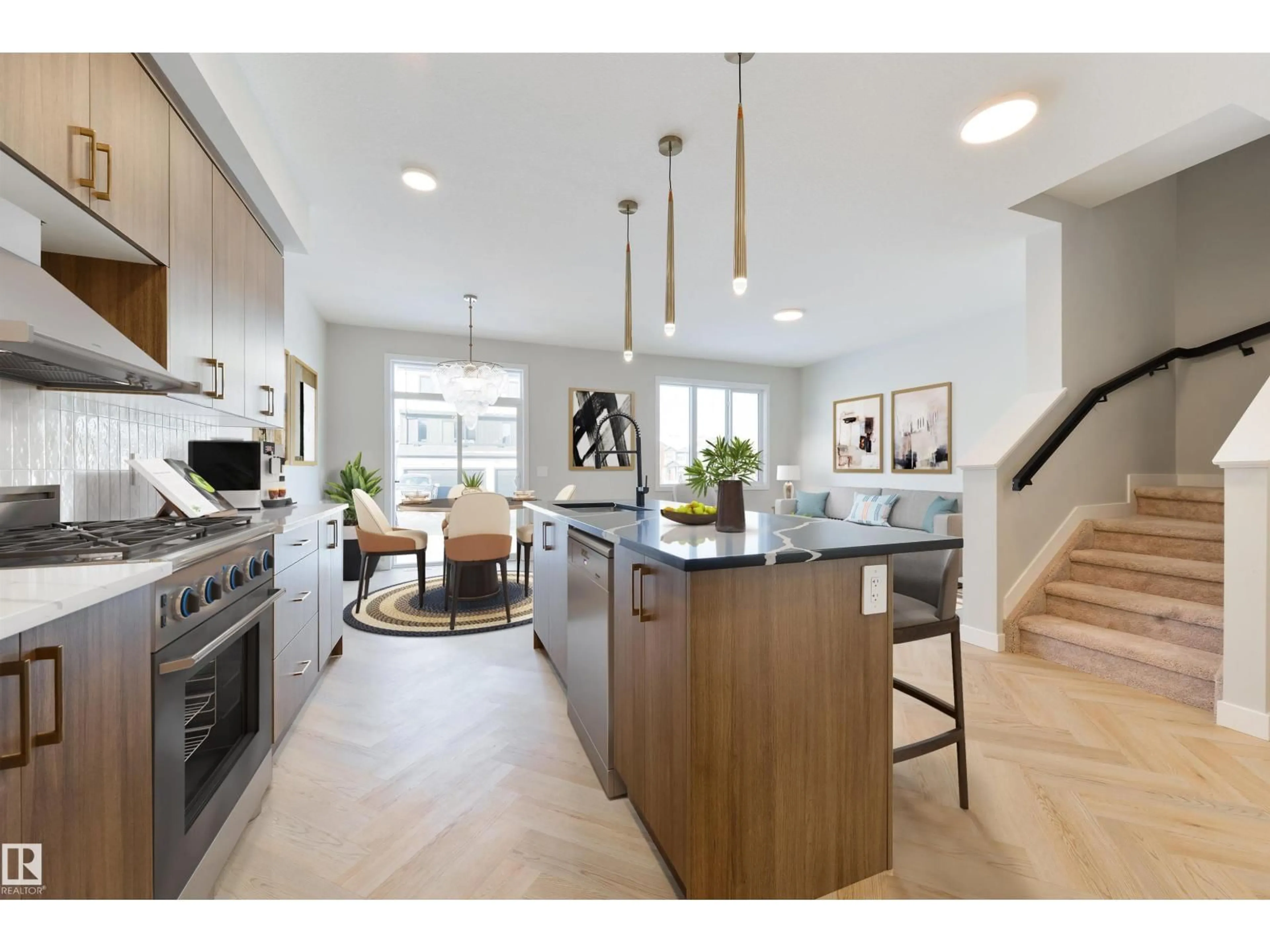 Open concept kitchen, unknown for 19 COBBLESTONE GA, Spruce Grove Alberta T7X4E4