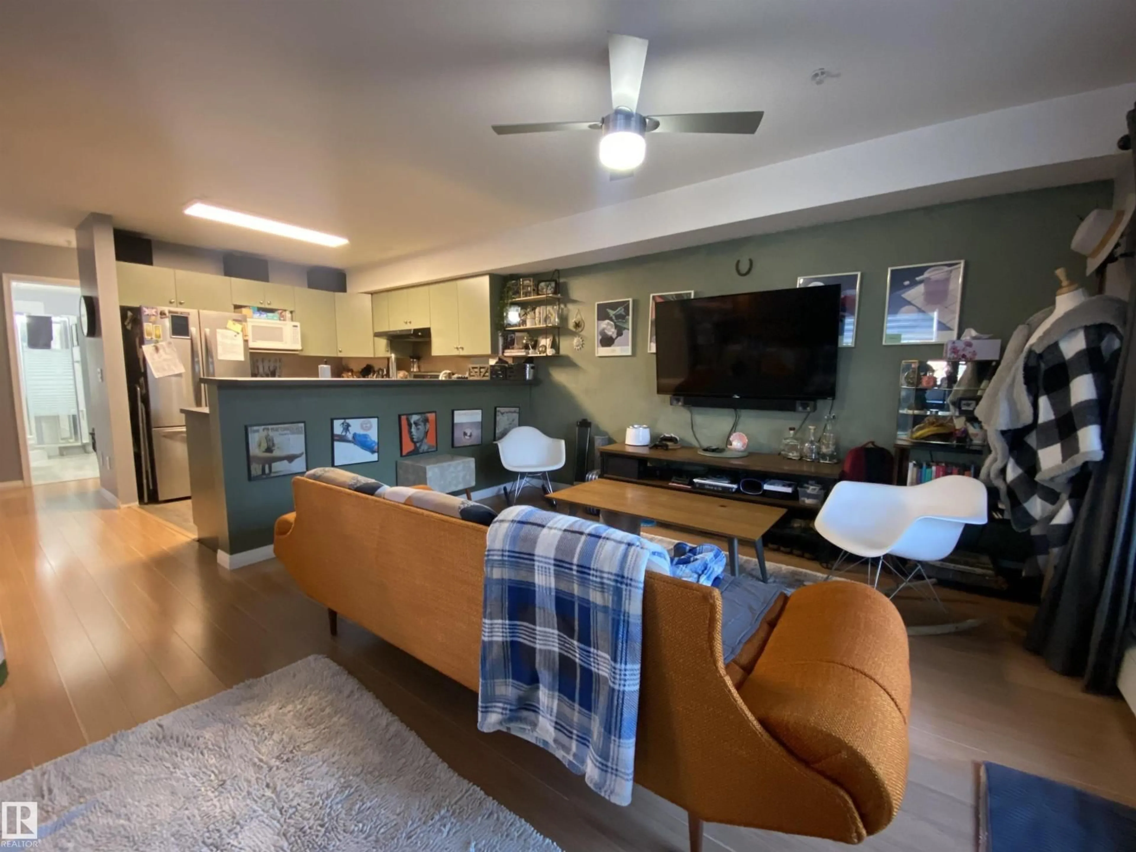 Living room with furniture, unknown for #201 - 11408 108 AV, Edmonton Alberta T5H4R5