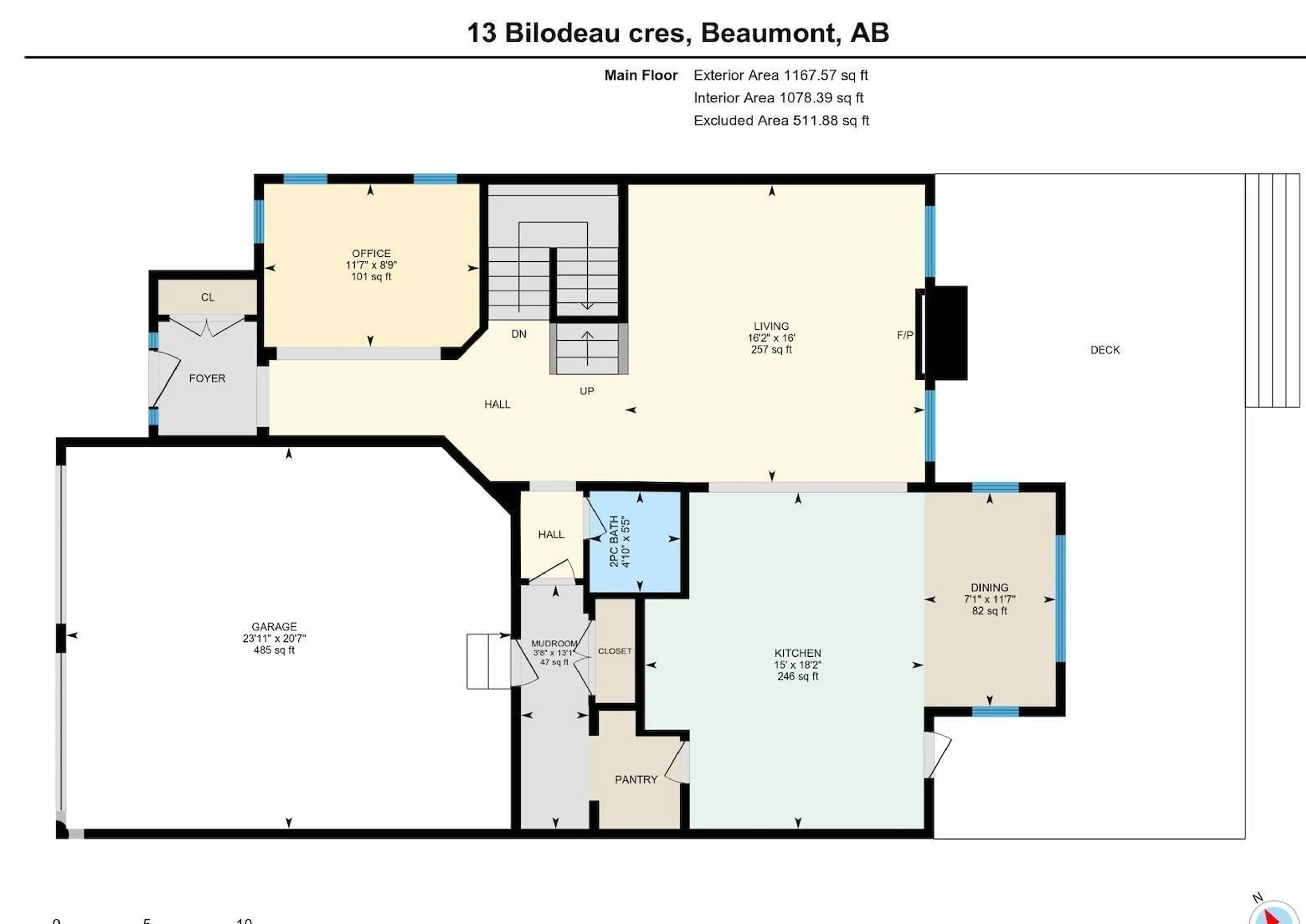 Floor plan for 13 BILODEAU CR, Beaumont Alberta T4X2C9
