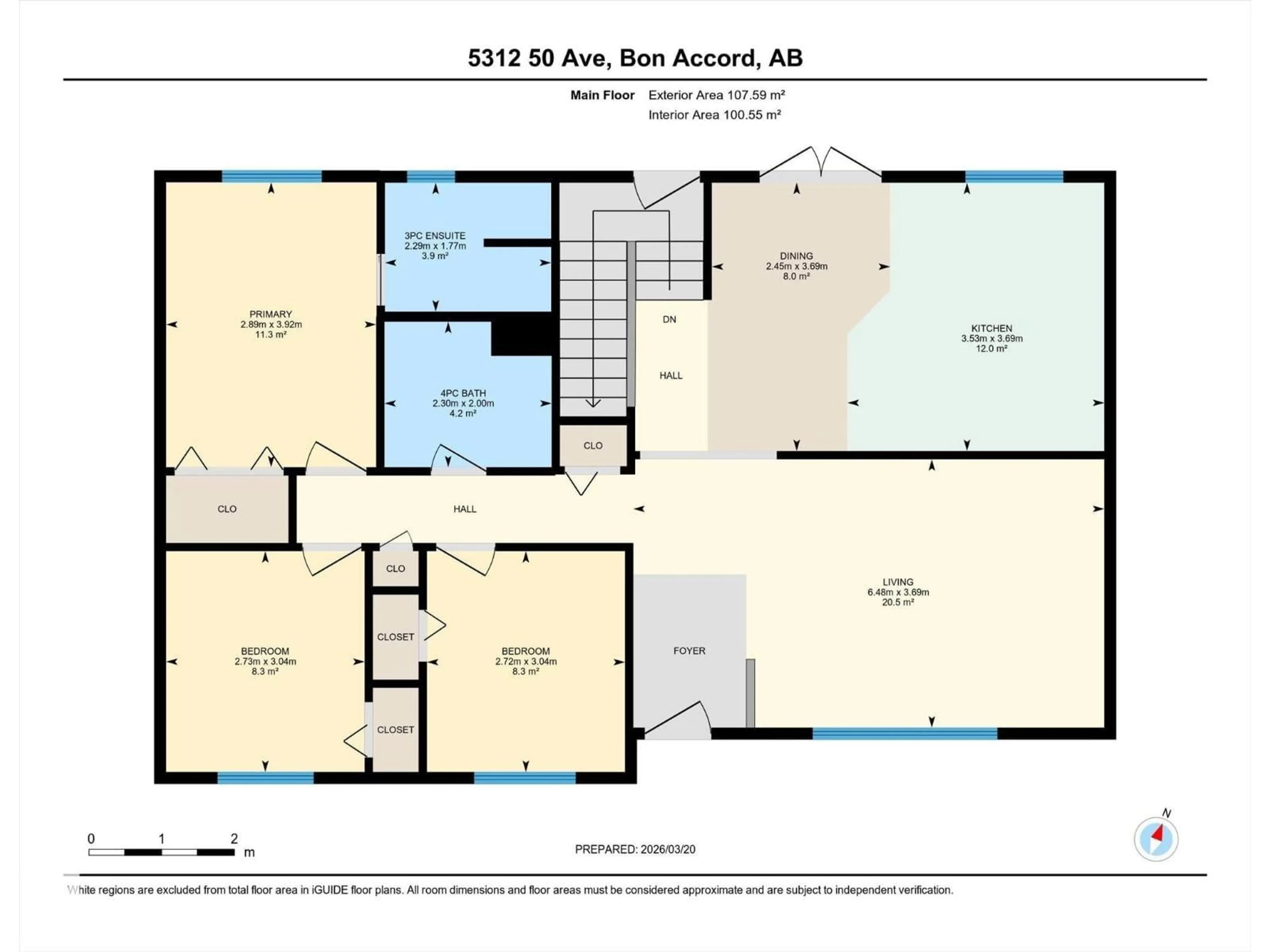 Floor plan for 5312 50 AV, Bon Accord Alberta T0A0K0