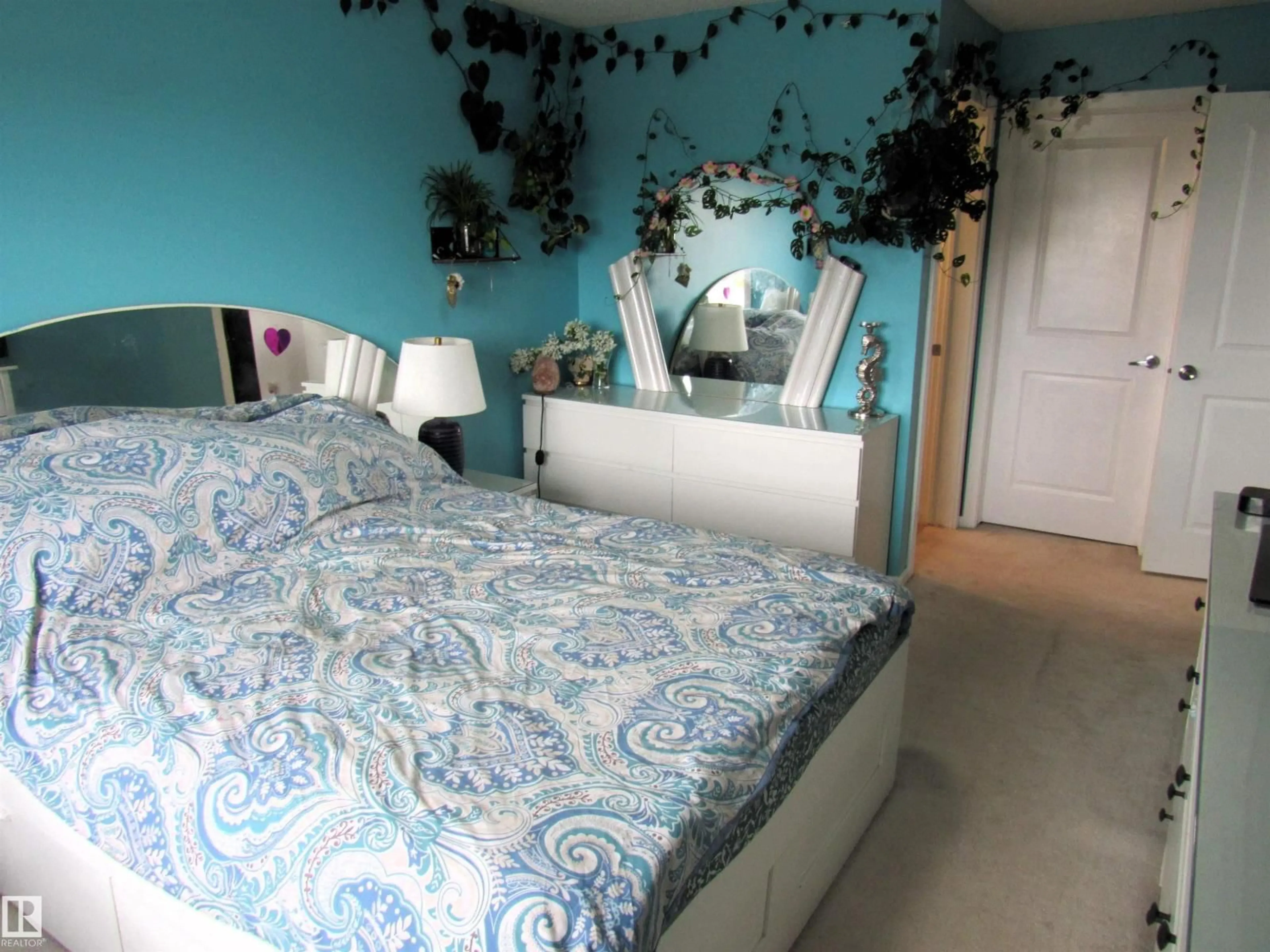 Bedroom with bed, unknown for #453 - 1196 HYNDMAN RD, Edmonton Alberta T5A0X8