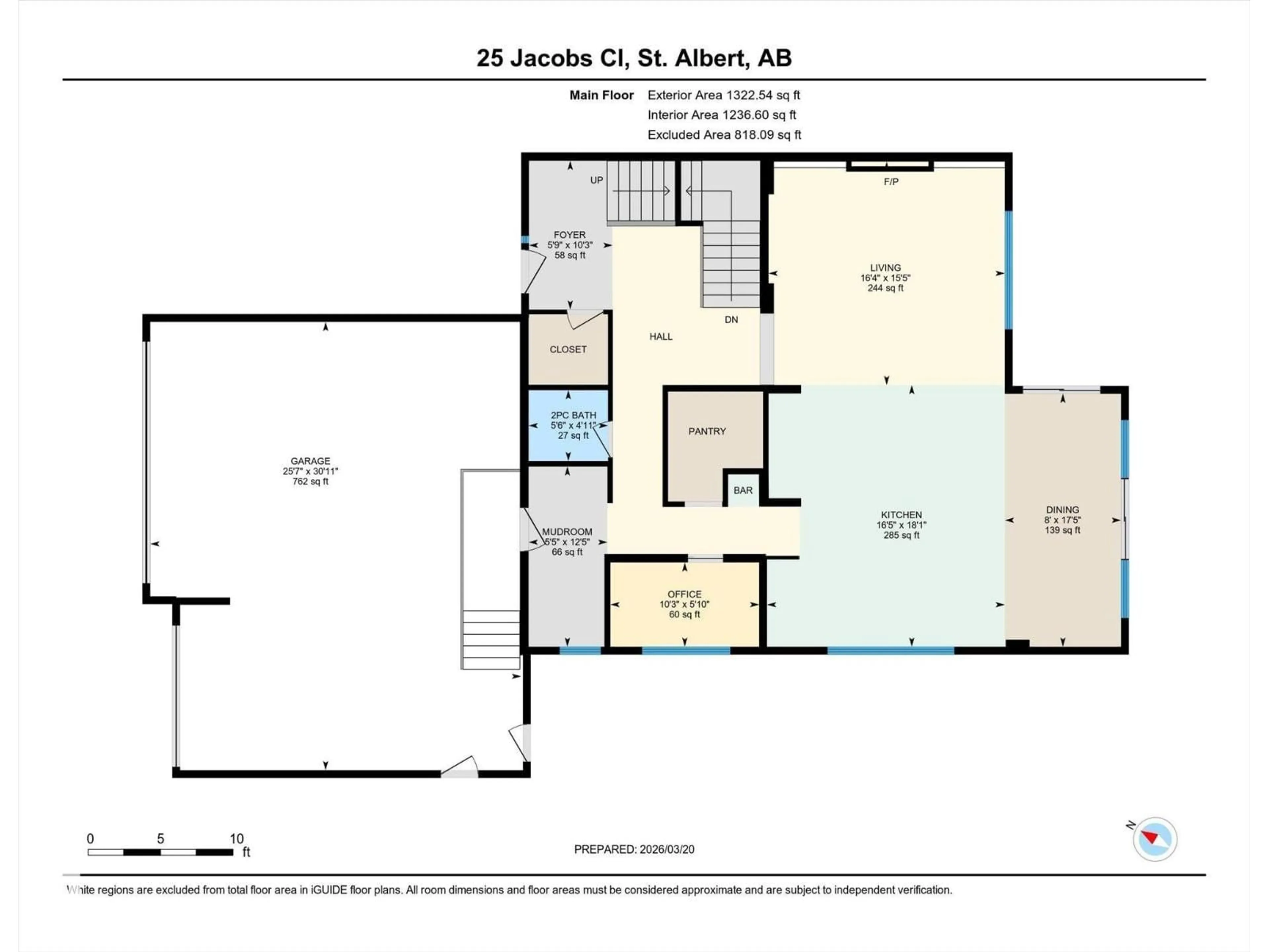 Floor plan for 25 JACOBS CL, St. Albert Alberta T8N7S4