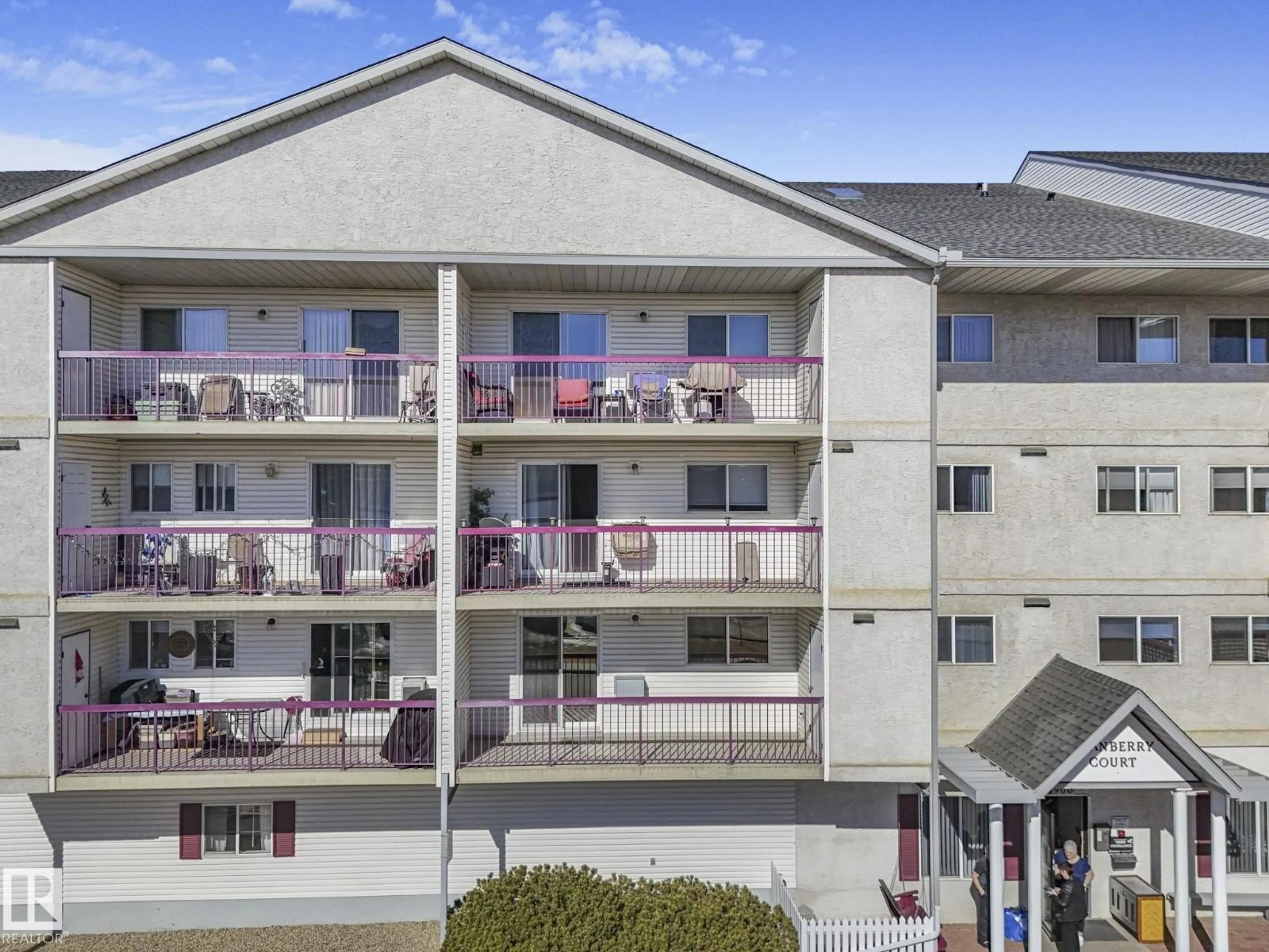 A pic from outside/outdoor area/front of a property/back of a property/a pic from drone, mountain view for 101 - 4906 47 AV, Leduc Alberta T9E6R7