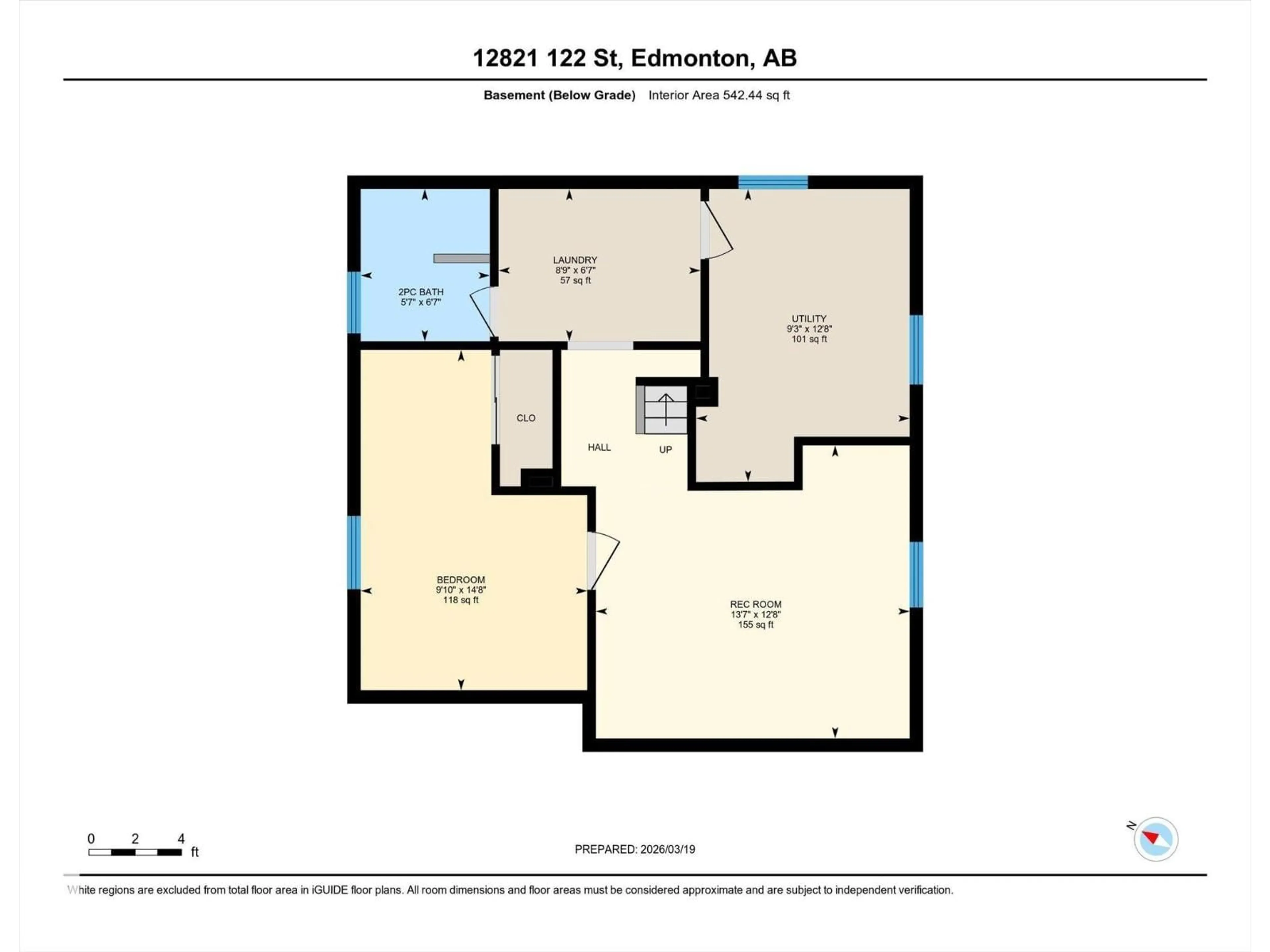 Floor plan for 12821 122 ST, Edmonton Alberta T5L0E6