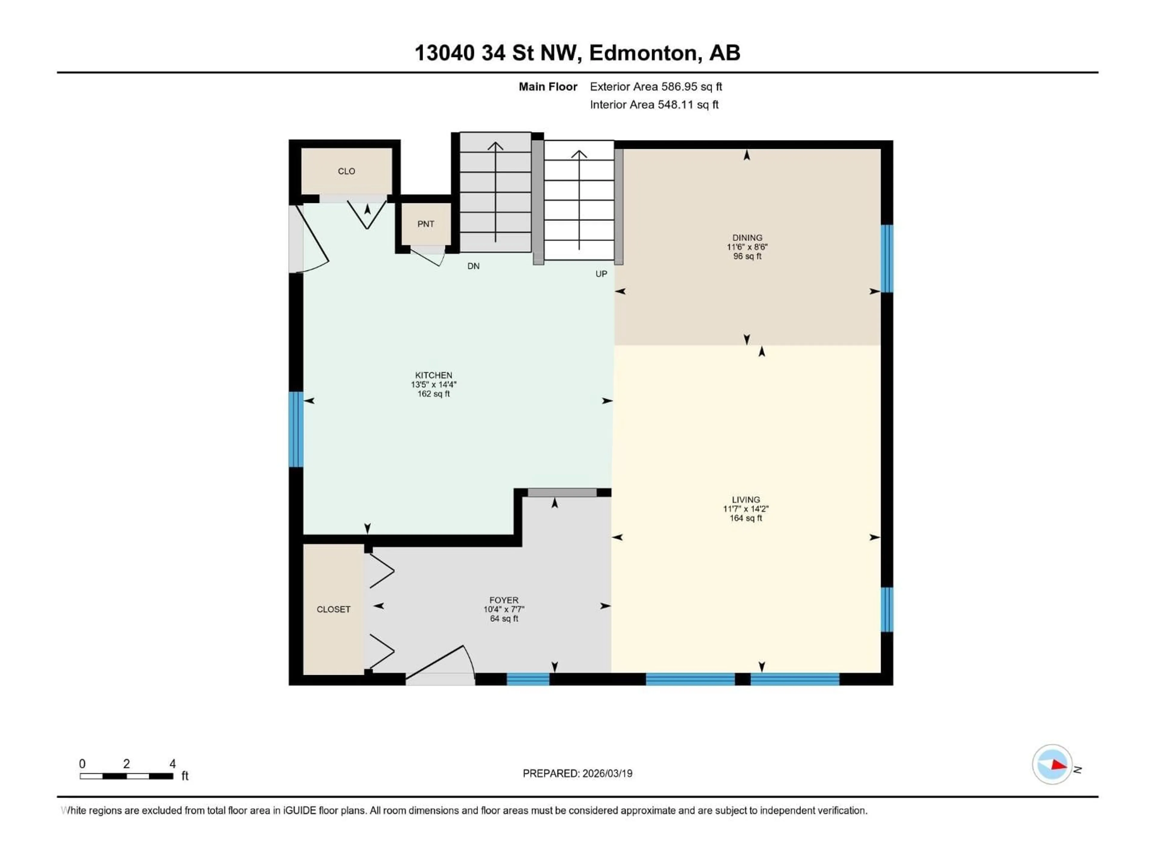 Floor plan for 13040 34 ST, Edmonton Alberta T5A5G7