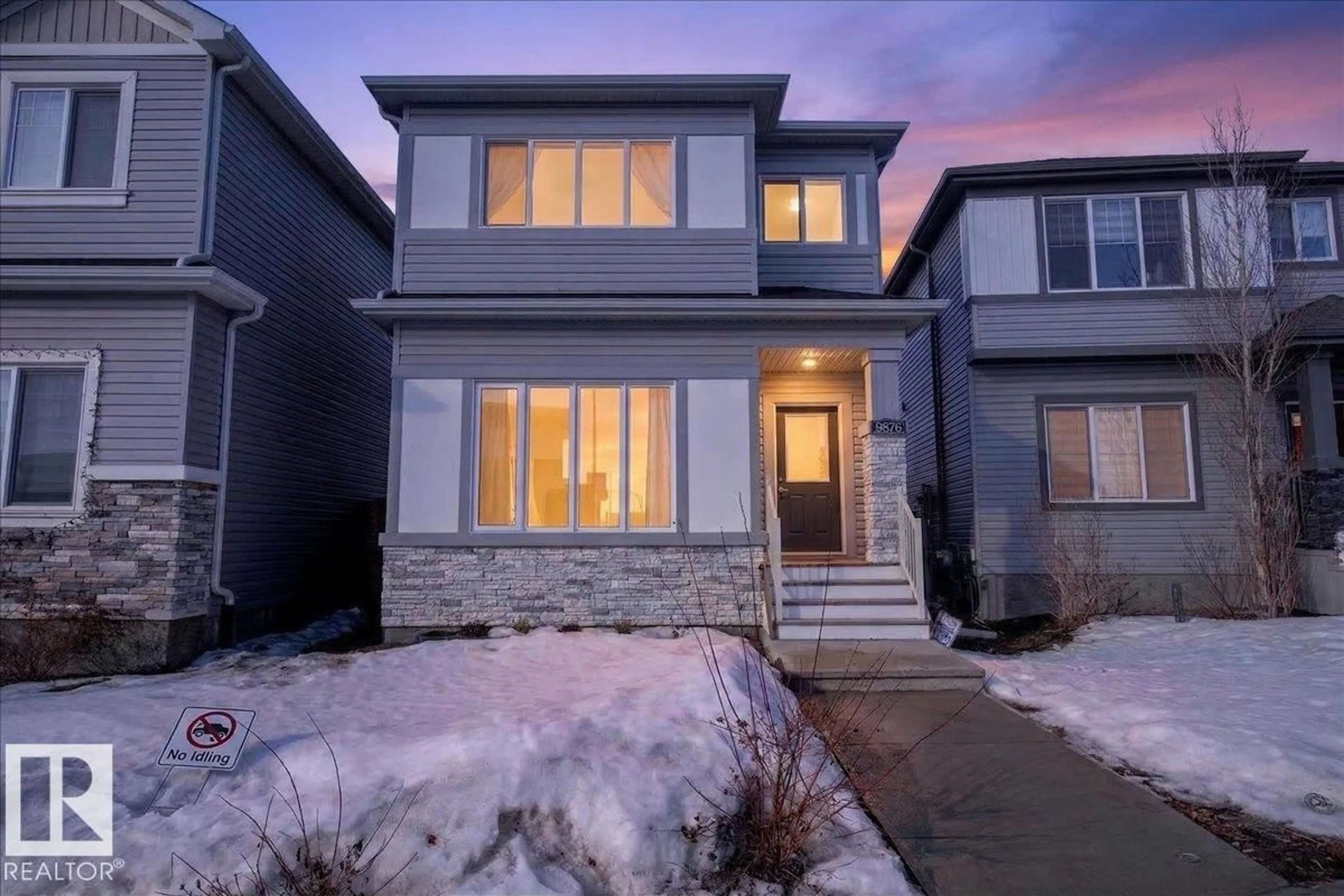 Home with brick exterior material, street for NW - 9876 206 ST, Edmonton Alberta T5T7L5