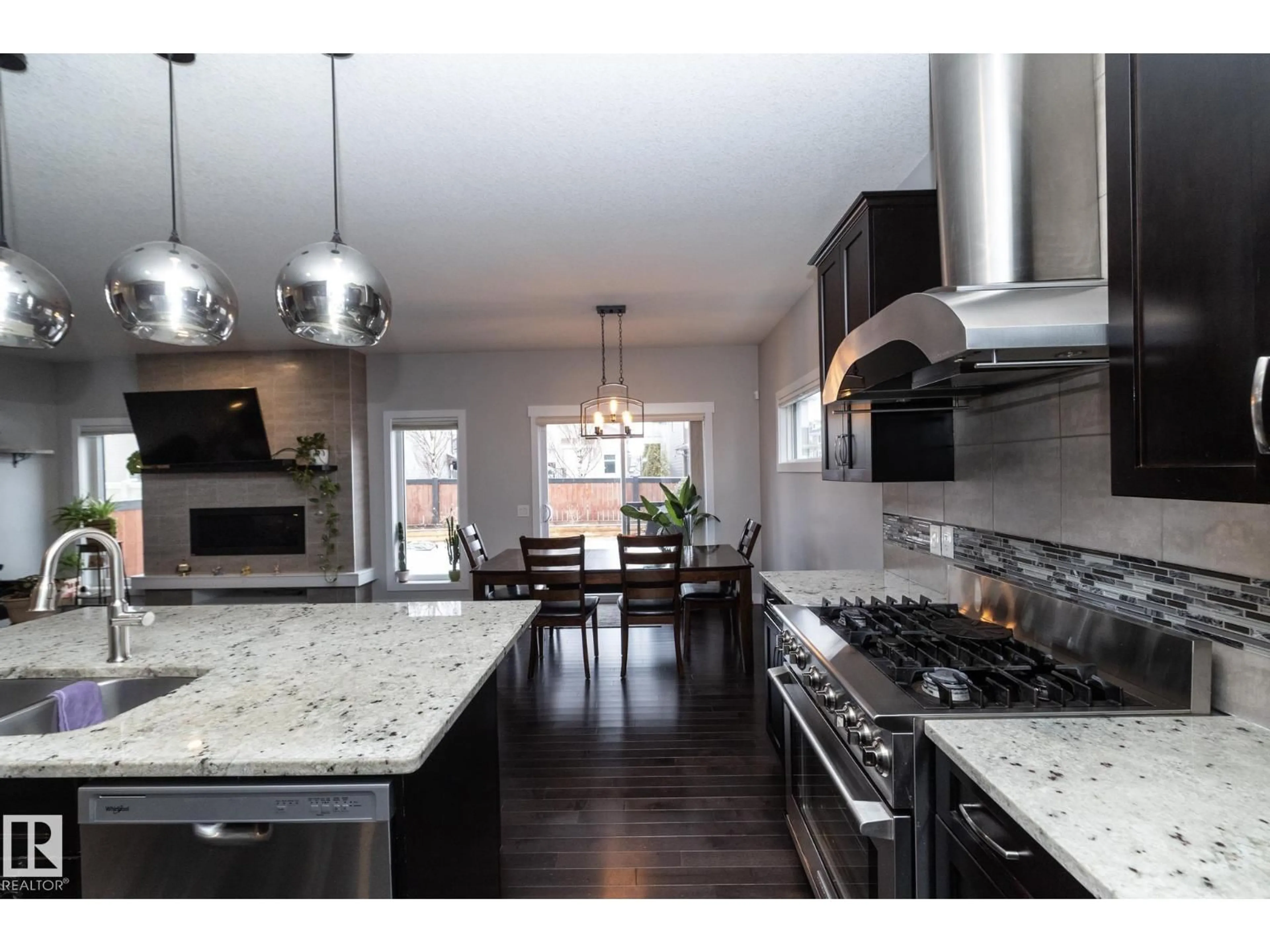 Open concept kitchen, ceramic/tile floor for 7608 179 AV, Edmonton Alberta T5Z0L2