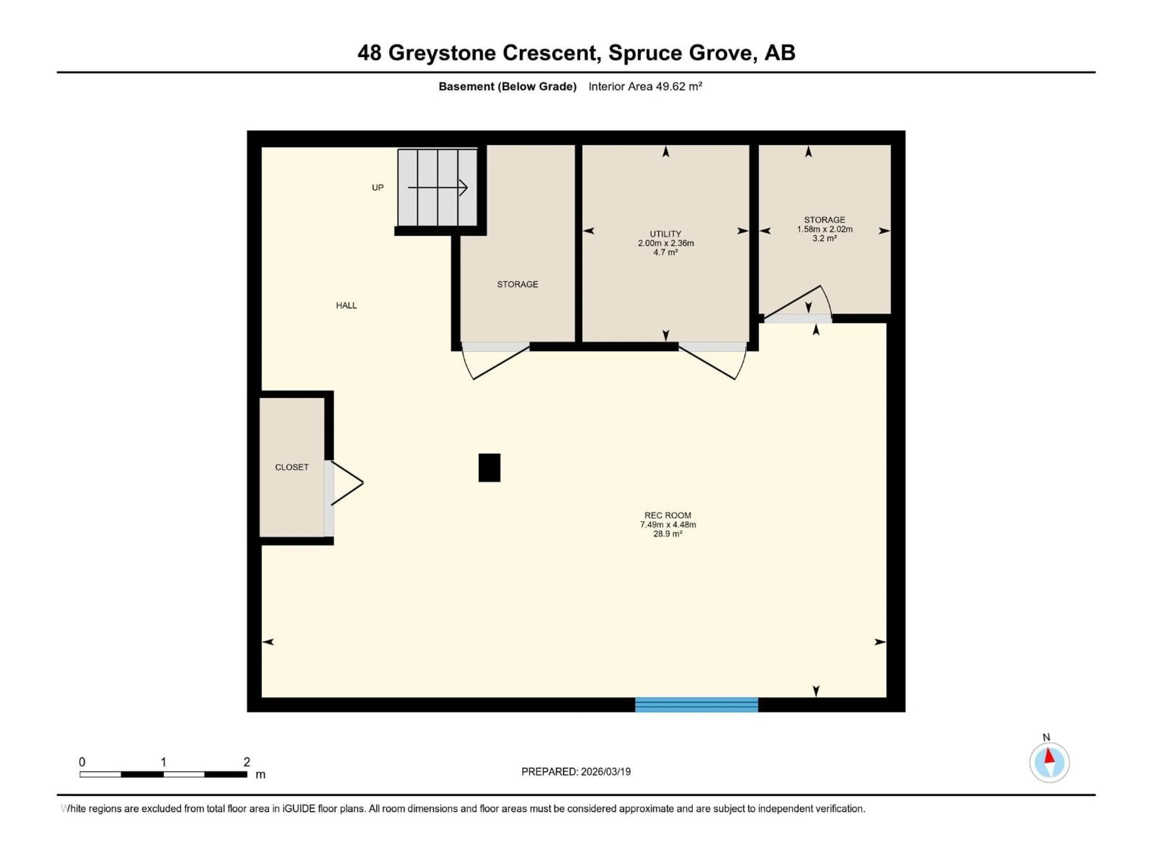 Floor plan for 48 GREYSTONE CR, Spruce Grove Alberta T7X0A7