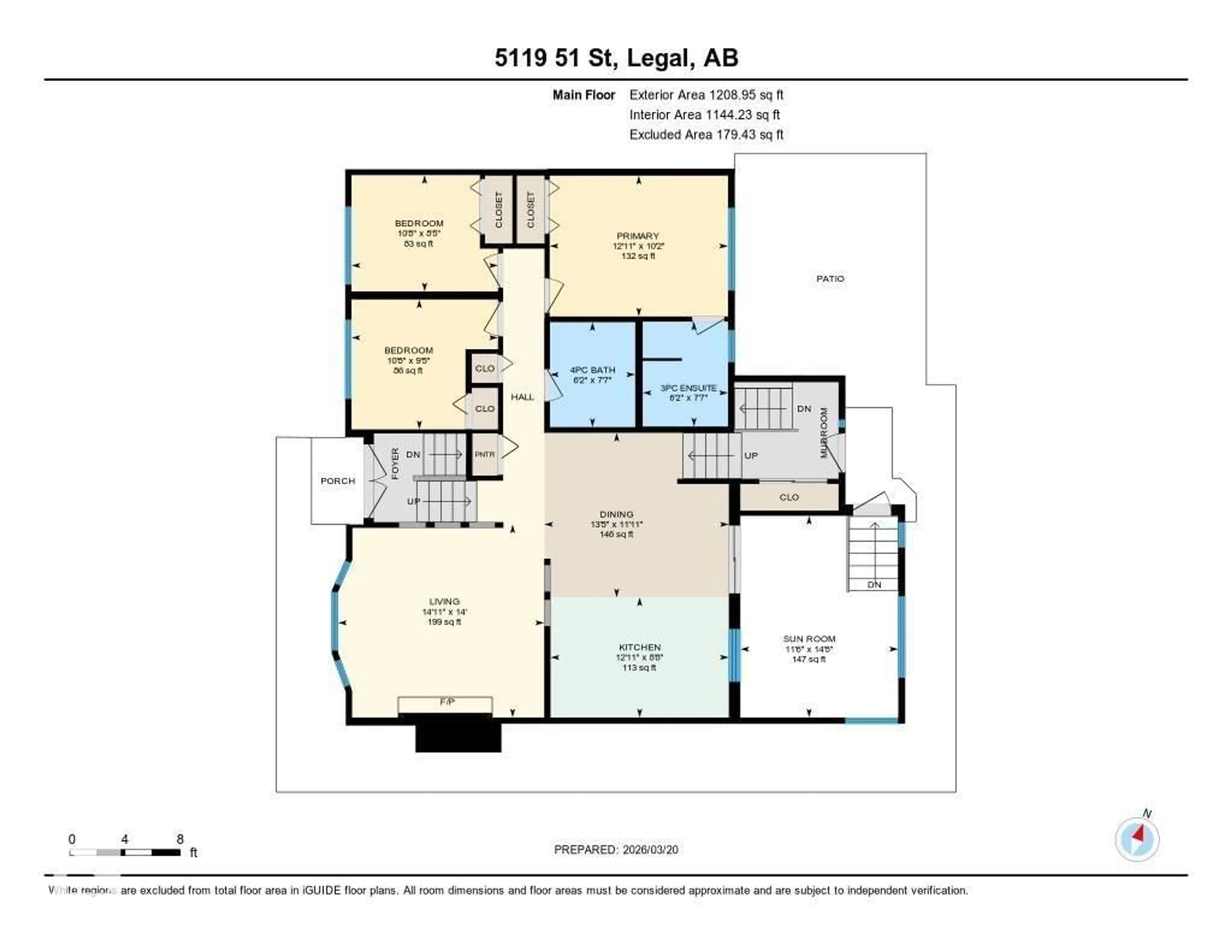 Floor plan for 5119 51 ST, Legal Alberta T0G1L0