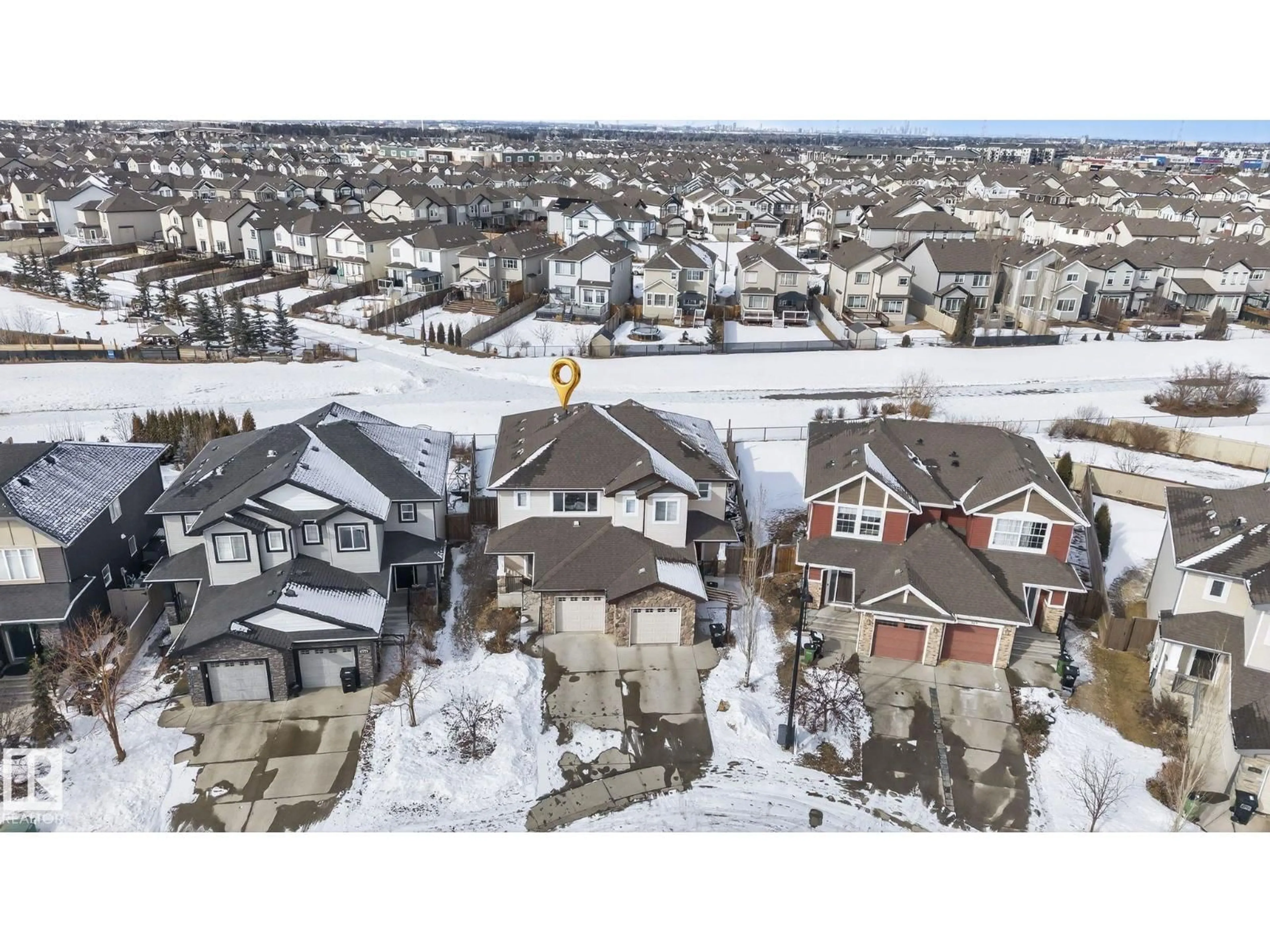 A pic from outside/outdoor area/front of a property/back of a property/a pic from drone, street for SW - 5258 20 AV, Edmonton Alberta T6X1V5