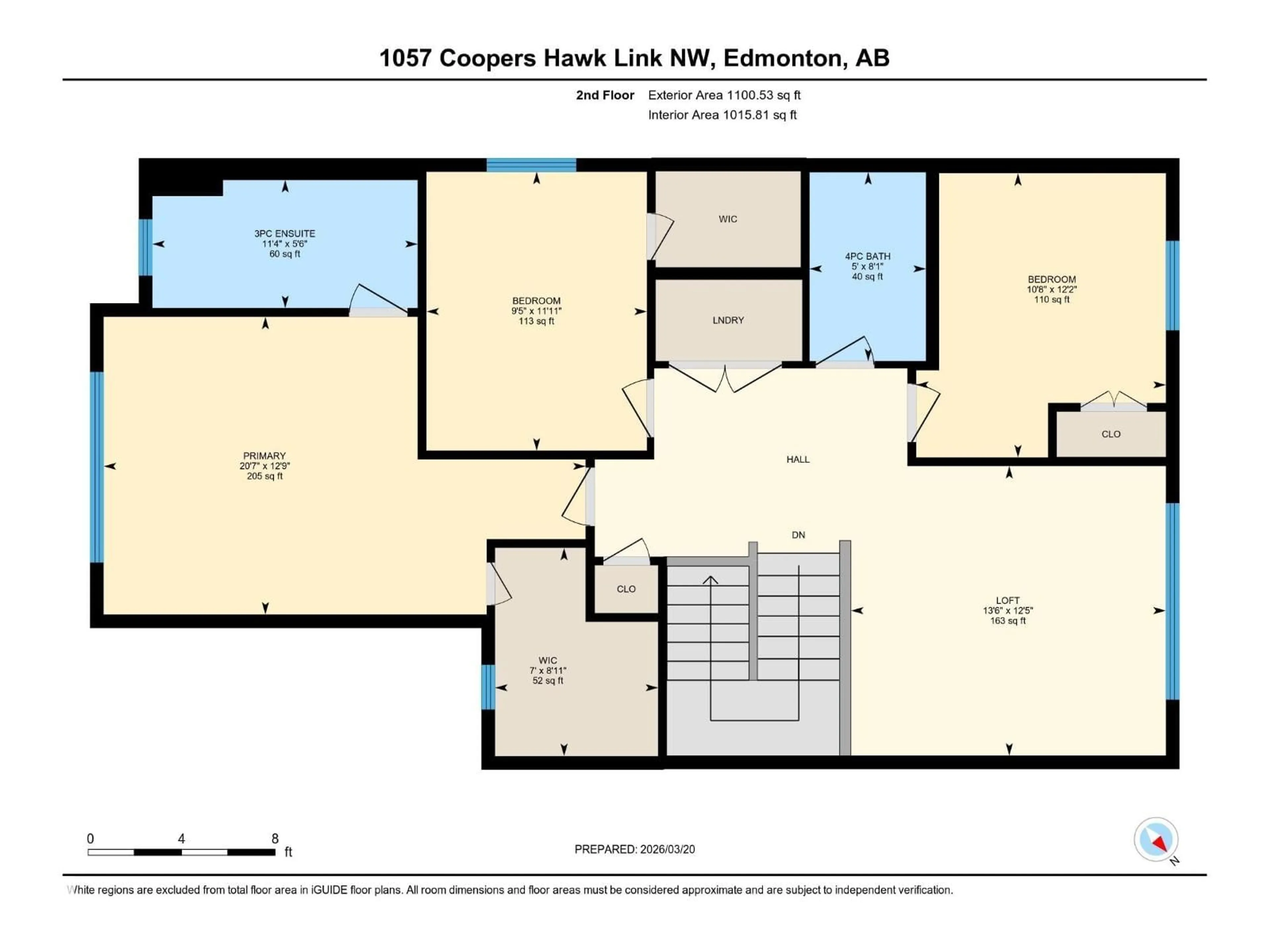Floor plan for 1057 COOPERS HAWK LINK, Edmonton Alberta T5S0M2
