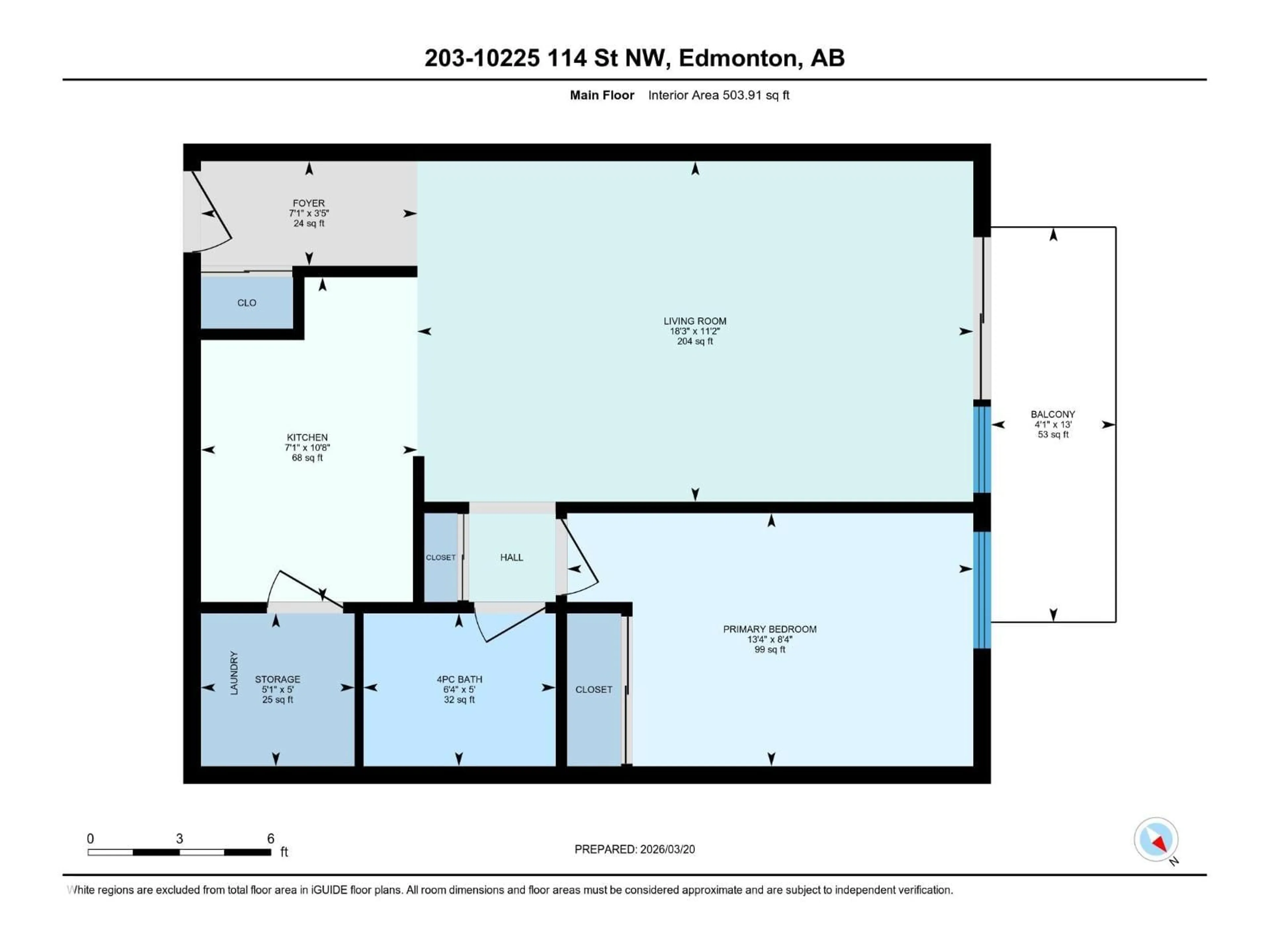 Floor plan for #203 - 10225 114 ST, Edmonton Alberta T5K1S1