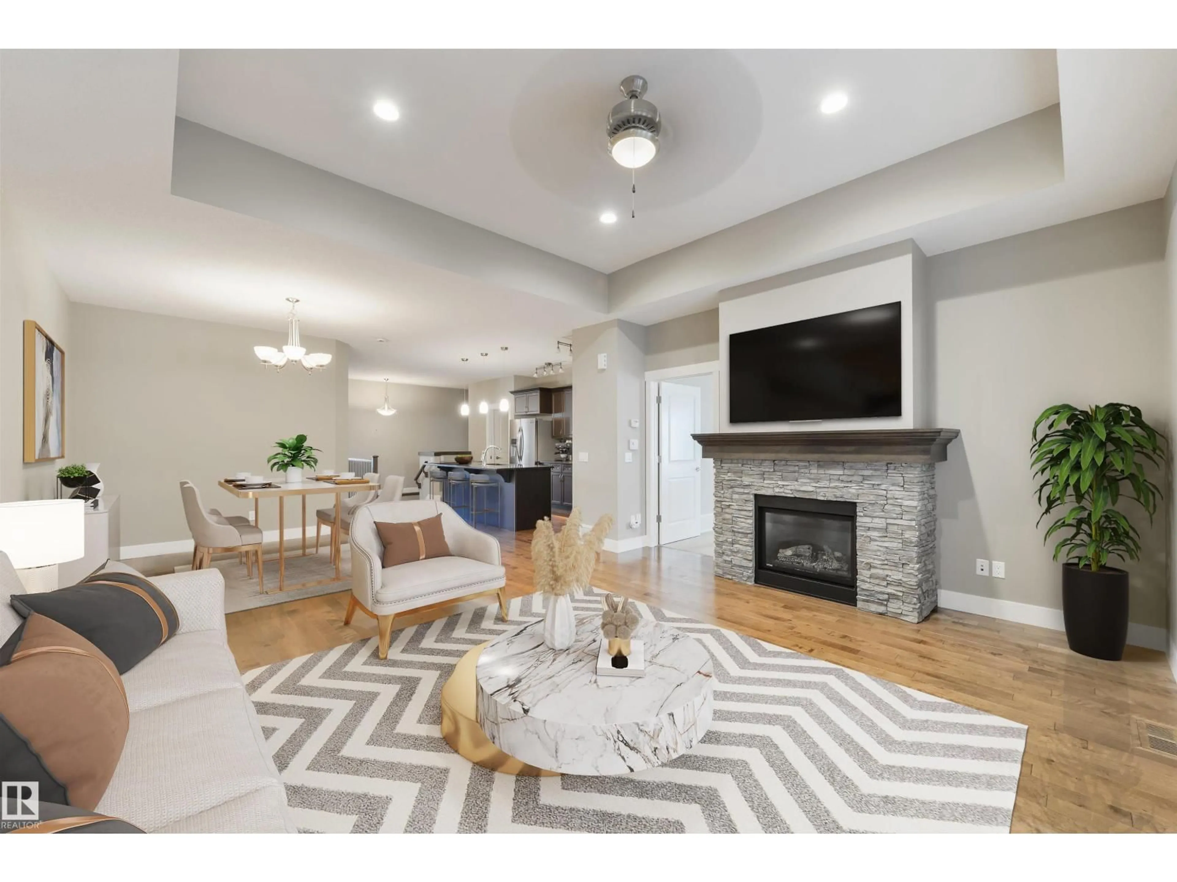 Living room with furniture, unknown for #132 - 132 HEATHERGLEN DR, Spruce Grove Alberta T7X0R6