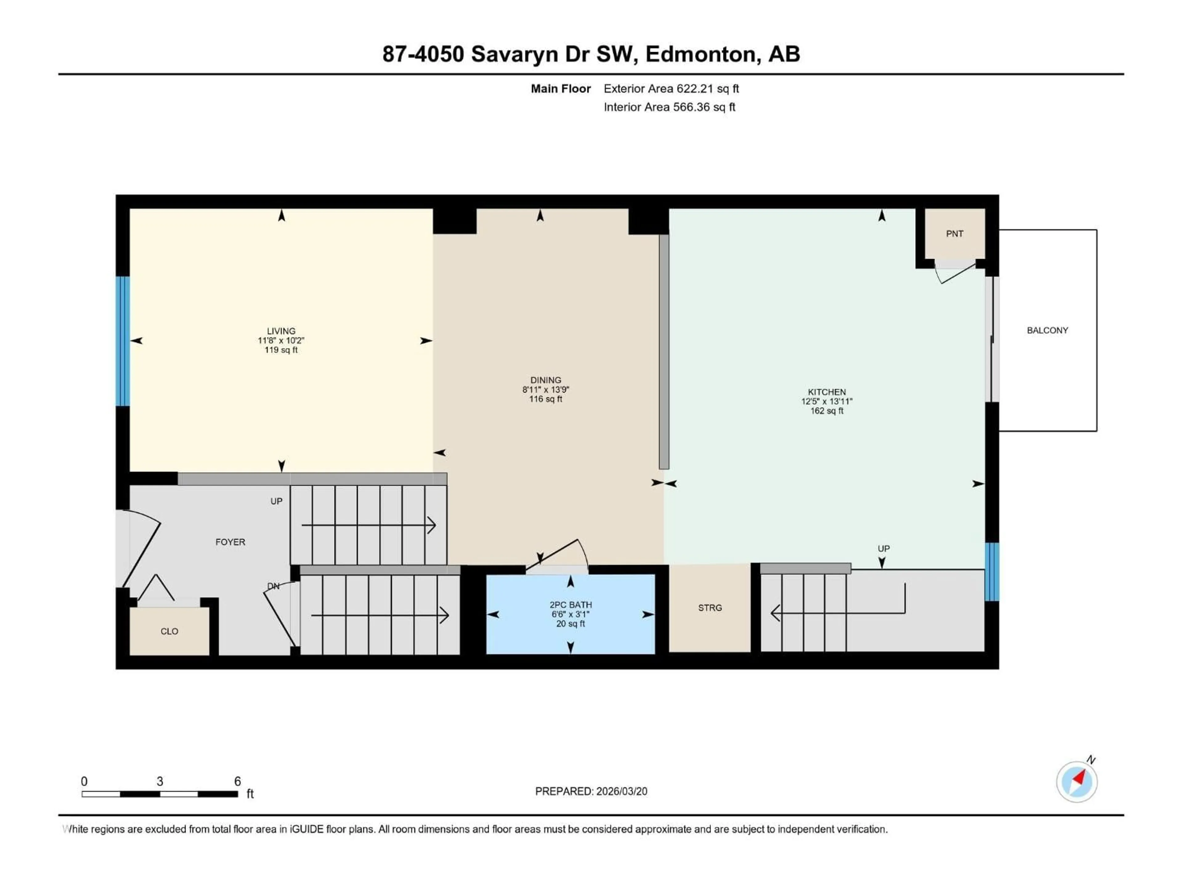 Floor plan for #87 - 4050 SAVARYN DR, Edmonton Alberta T6X1R8