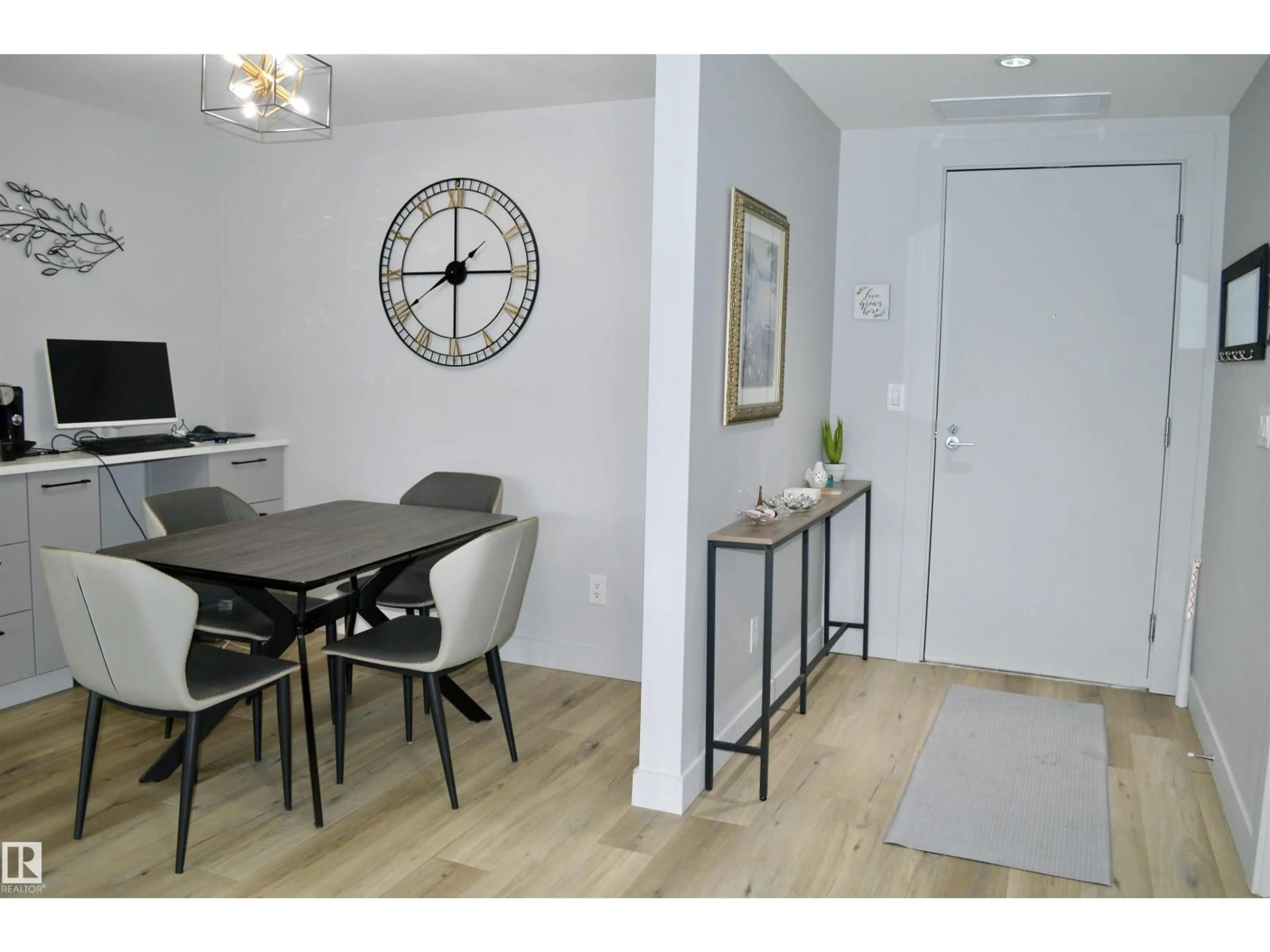 Dining room, wood/laminate floor for #703 - 2606 109 ST, Edmonton Alberta T6J3S9