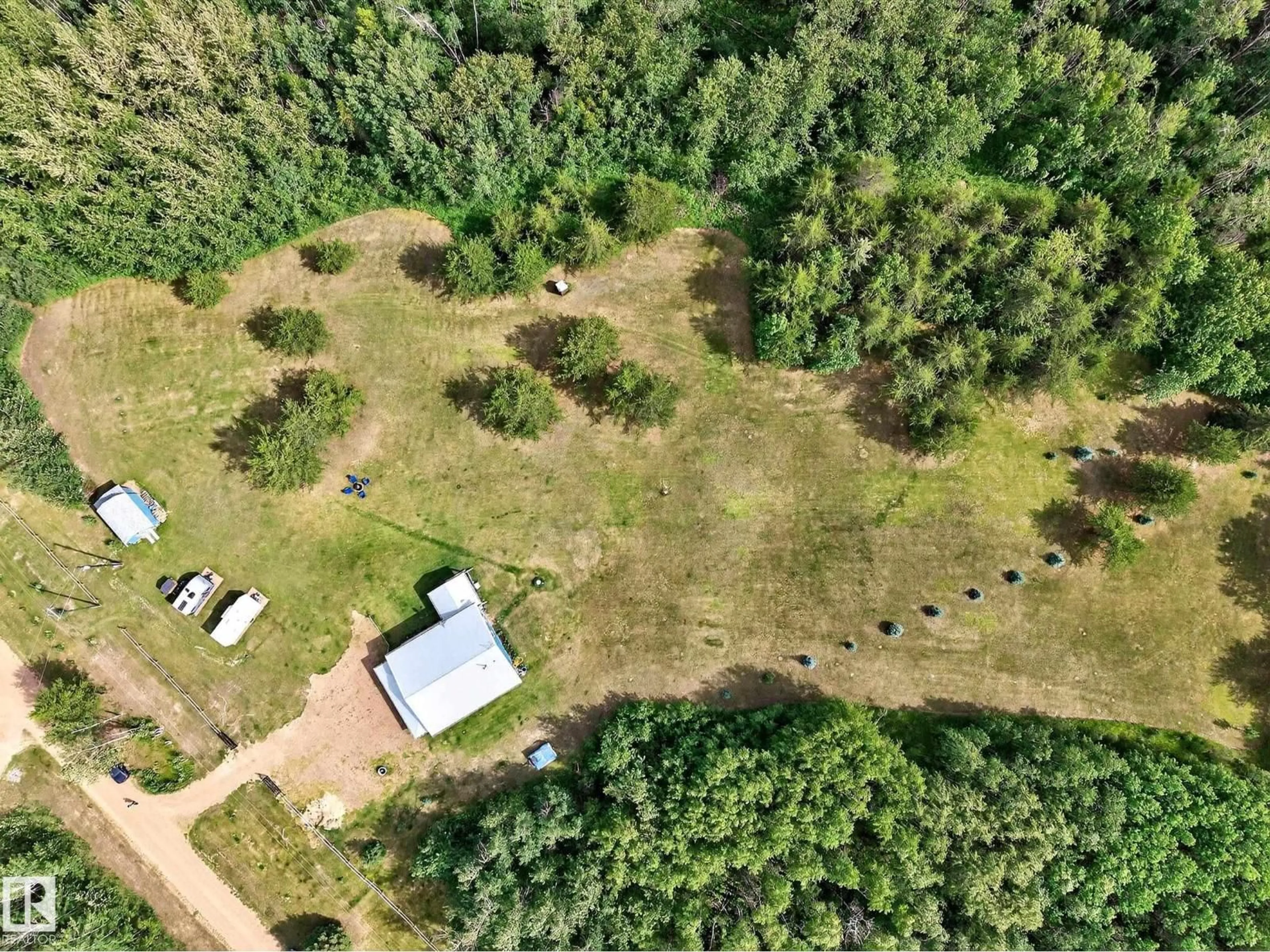 A pic from outside/outdoor area/front of a property/back of a property/a pic from drone, forest/trees view for 61112 HIGHWAY 855, Rural Smoky Lake County Alberta T0A3C0