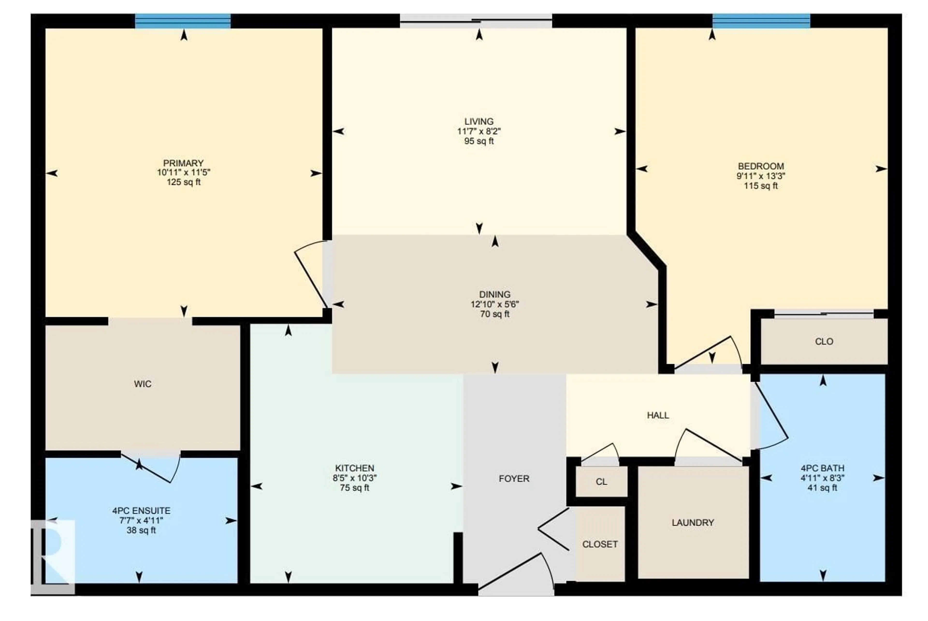 Floor plan for 316 10535 122 ST NW, Edmonton Alberta T5N4B7