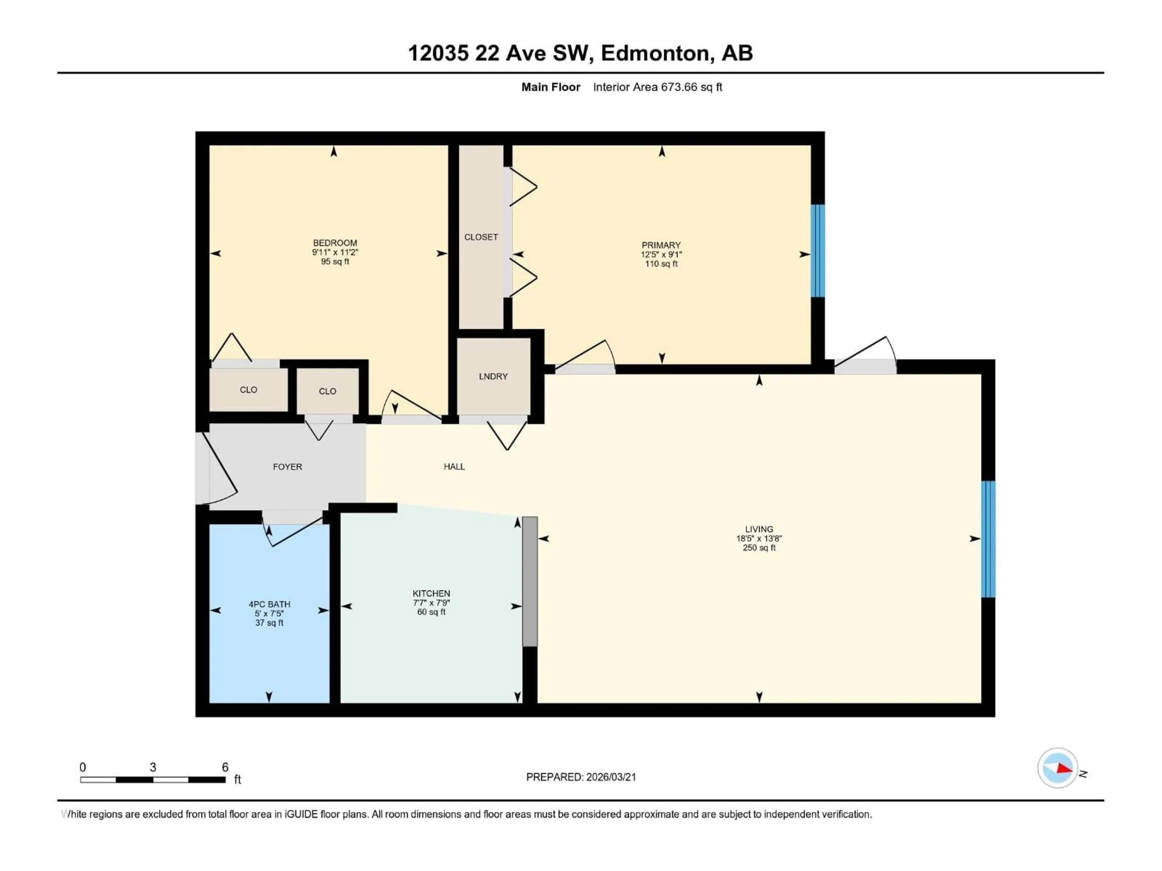 Floor plan for SW - 311 10235 22 AV, Edmonton Alberta T6W2X9