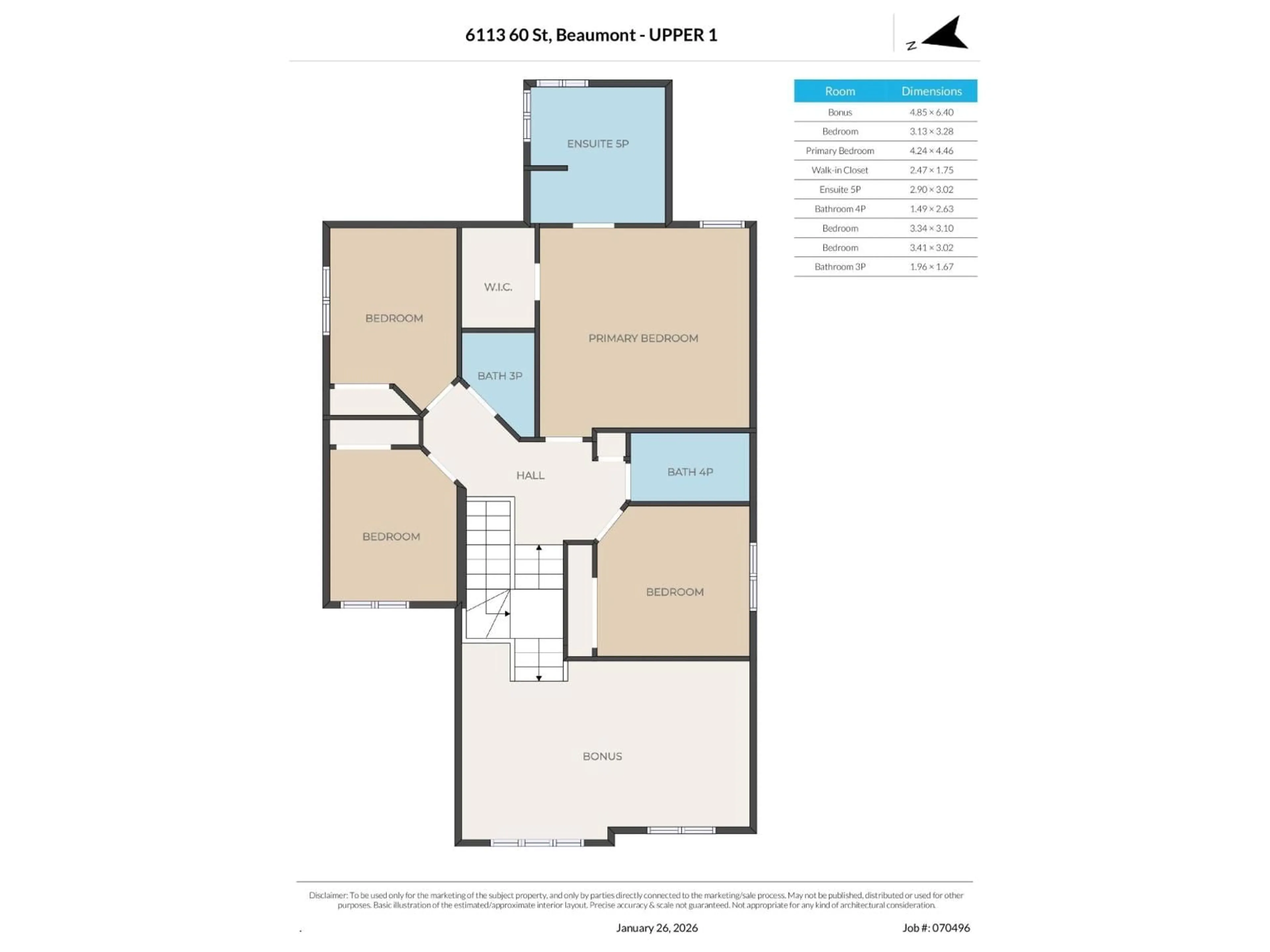 Floor plan for 6113 60 ST, Beaumont Alberta T4X0H8