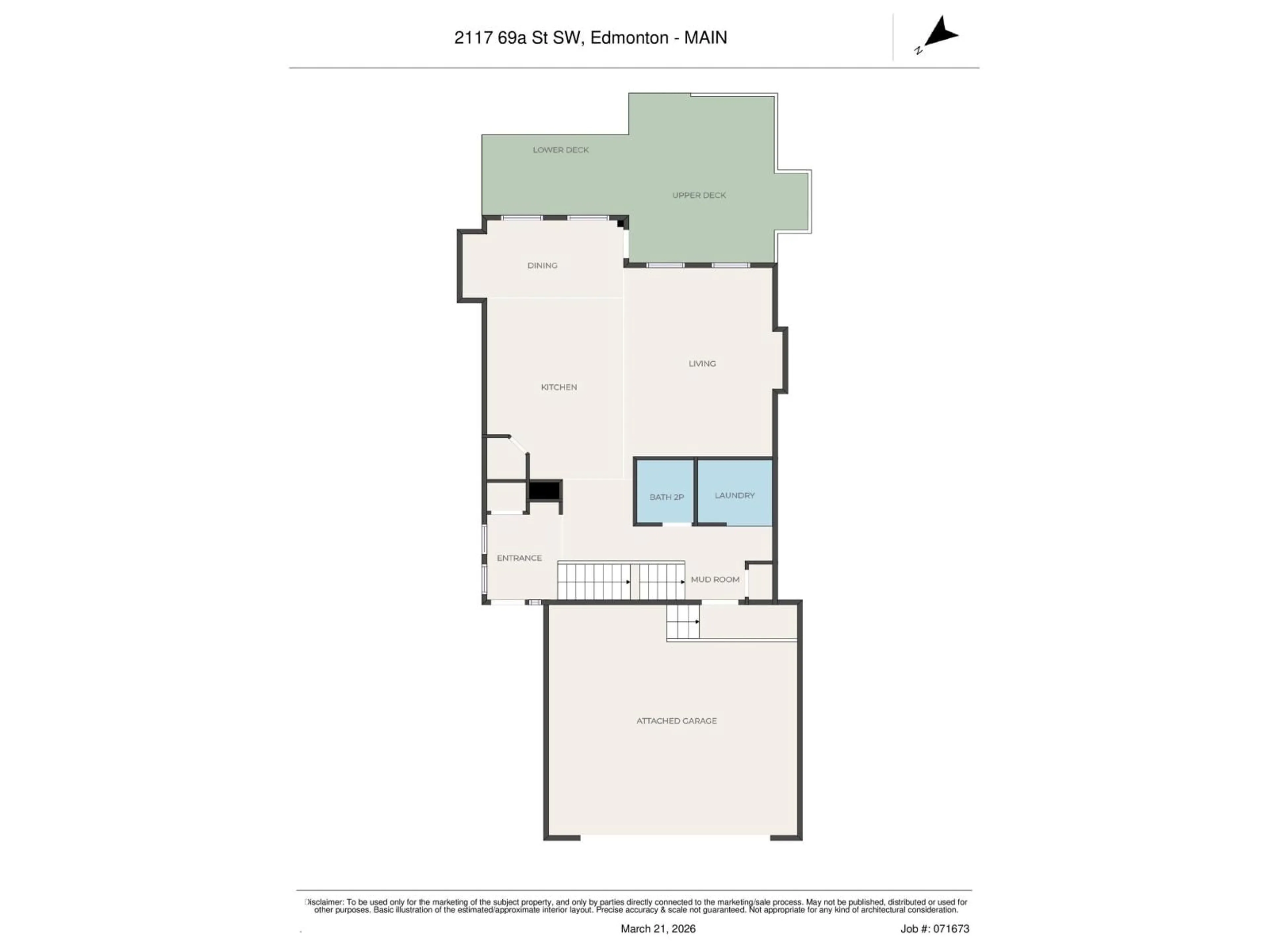 Floor plan for SW - 2117 69A ST, Edmonton Alberta T6X0S7