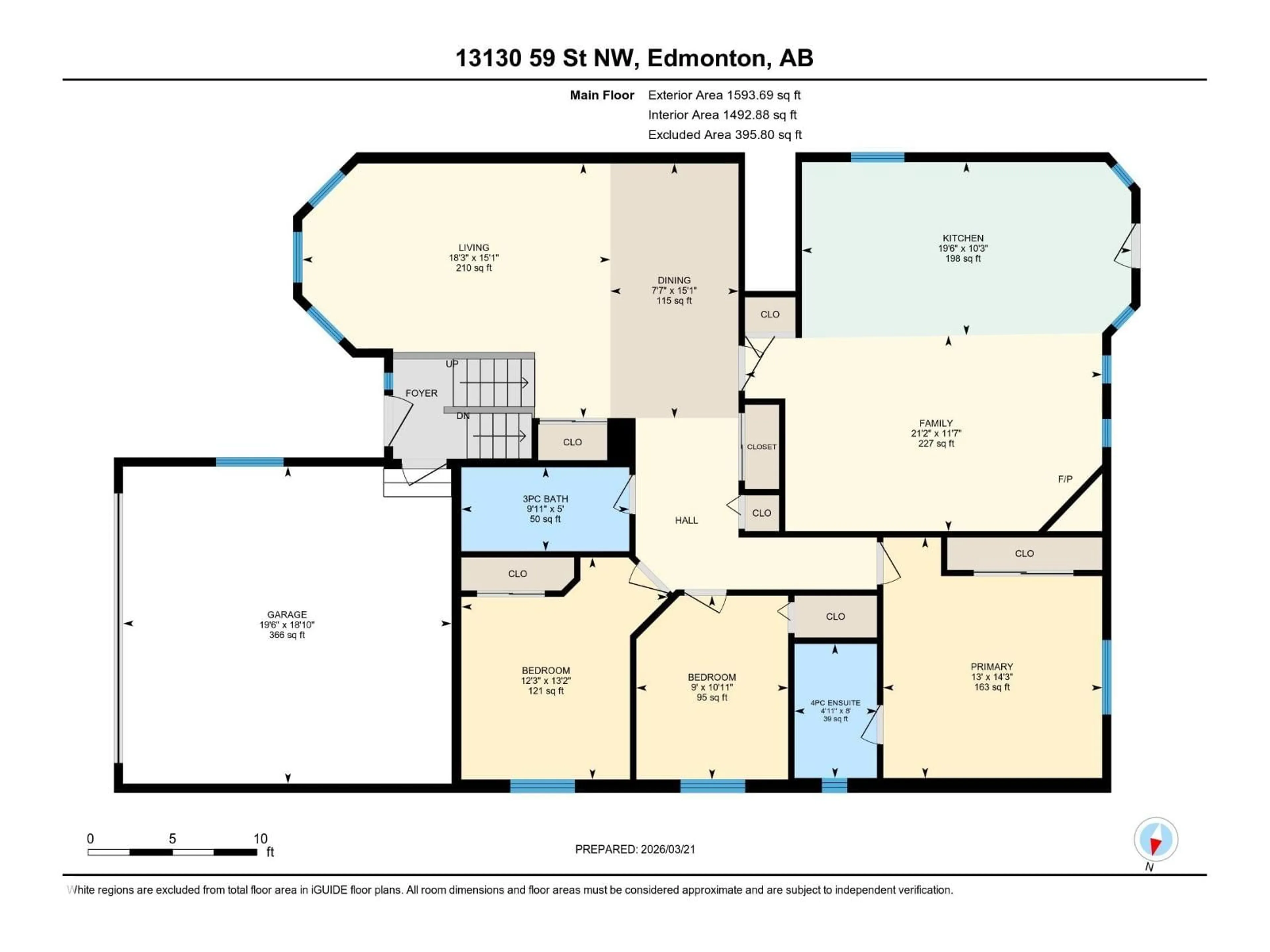Floor plan for 13130 59 ST, Edmonton Alberta T5H0R5