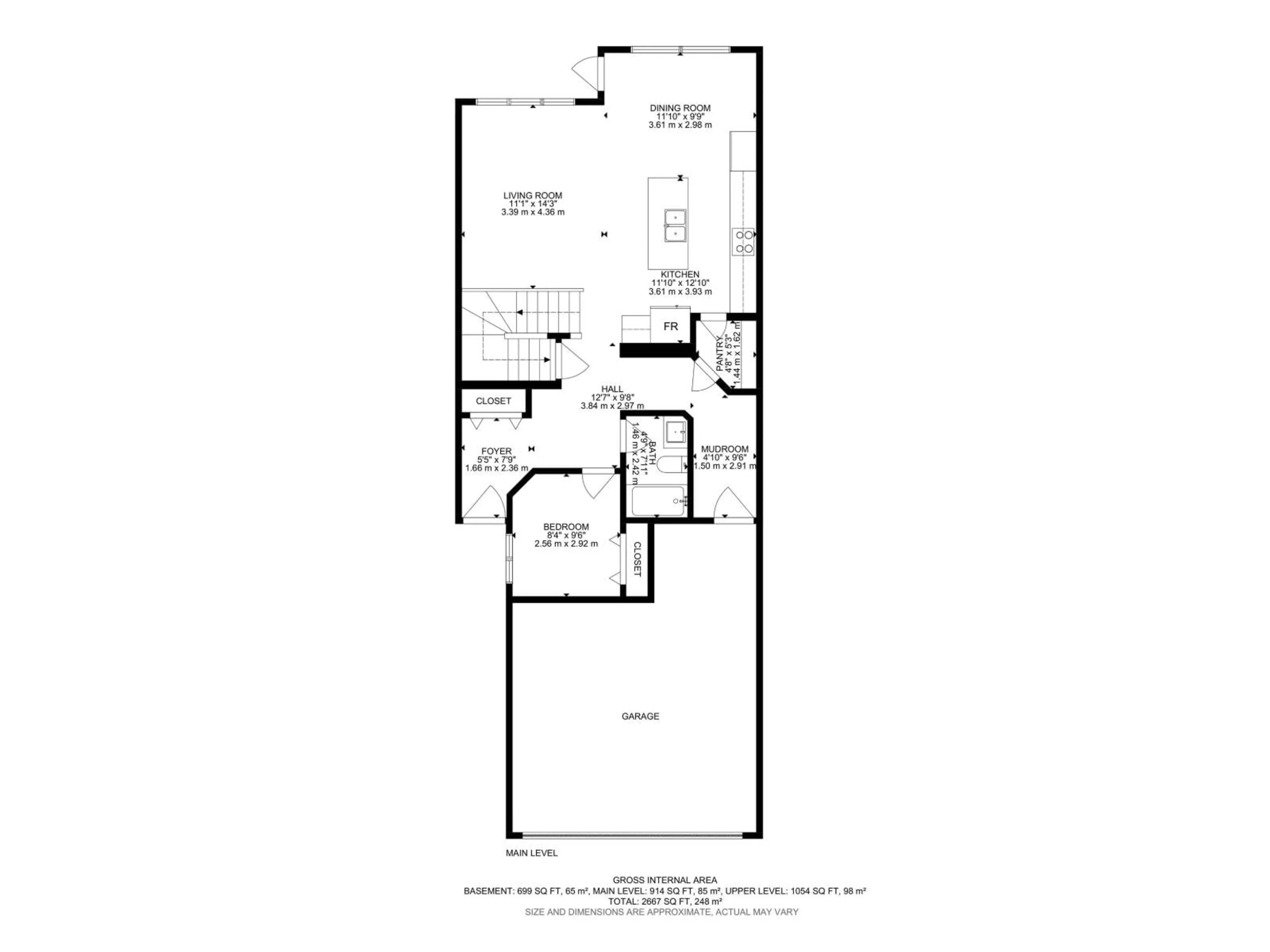 Floor plan for SW - 15851 22 AV, Edmonton Alberta T6W4K9