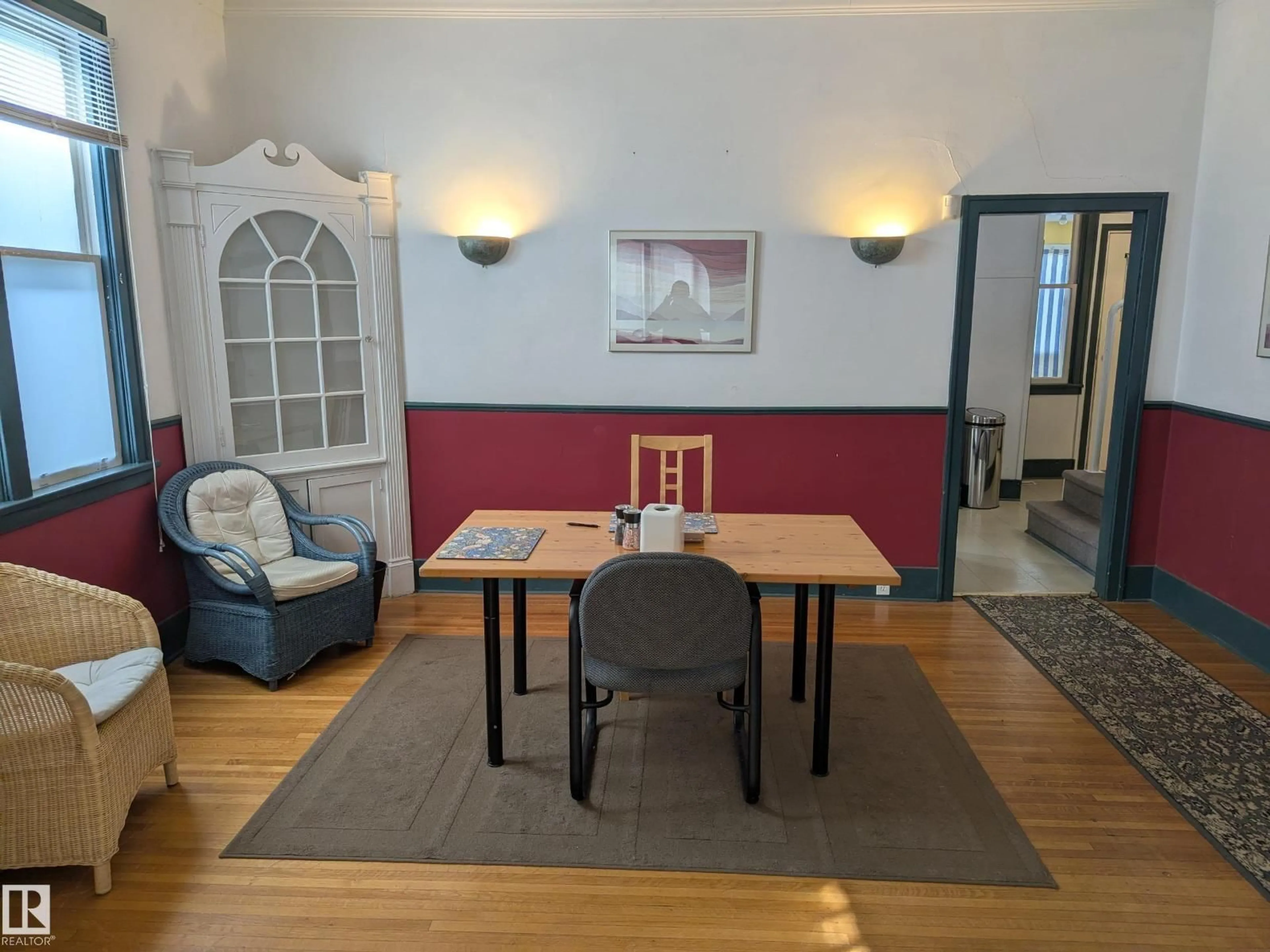 Dining room, wood/laminate floor for NW - 8416 104 ST, Edmonton Alberta T6E4G2