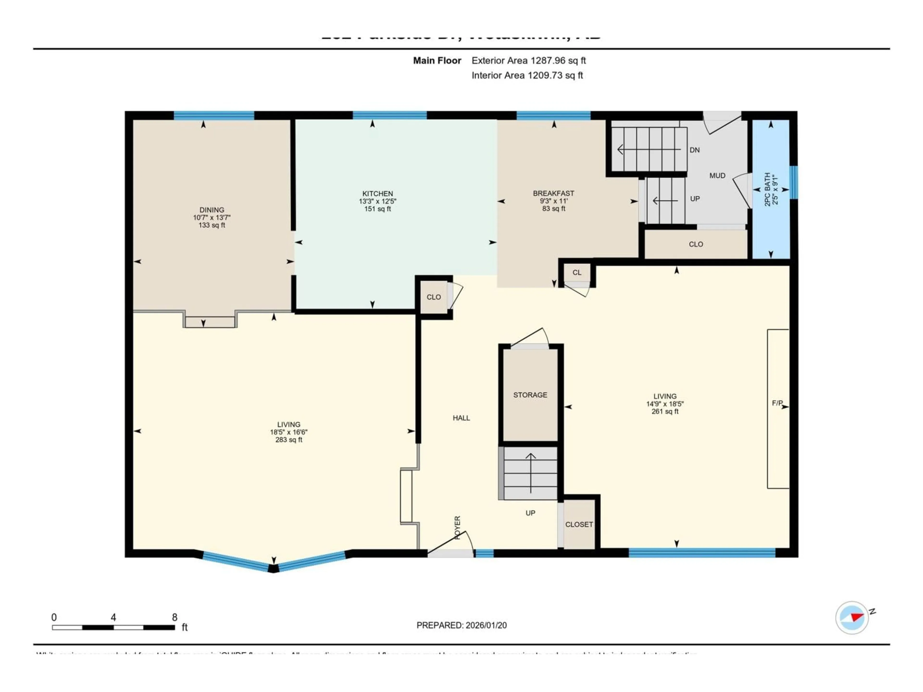 Floor plan for 252 PARKSIDE DR, Wetaskiwin Alberta T9A3K2