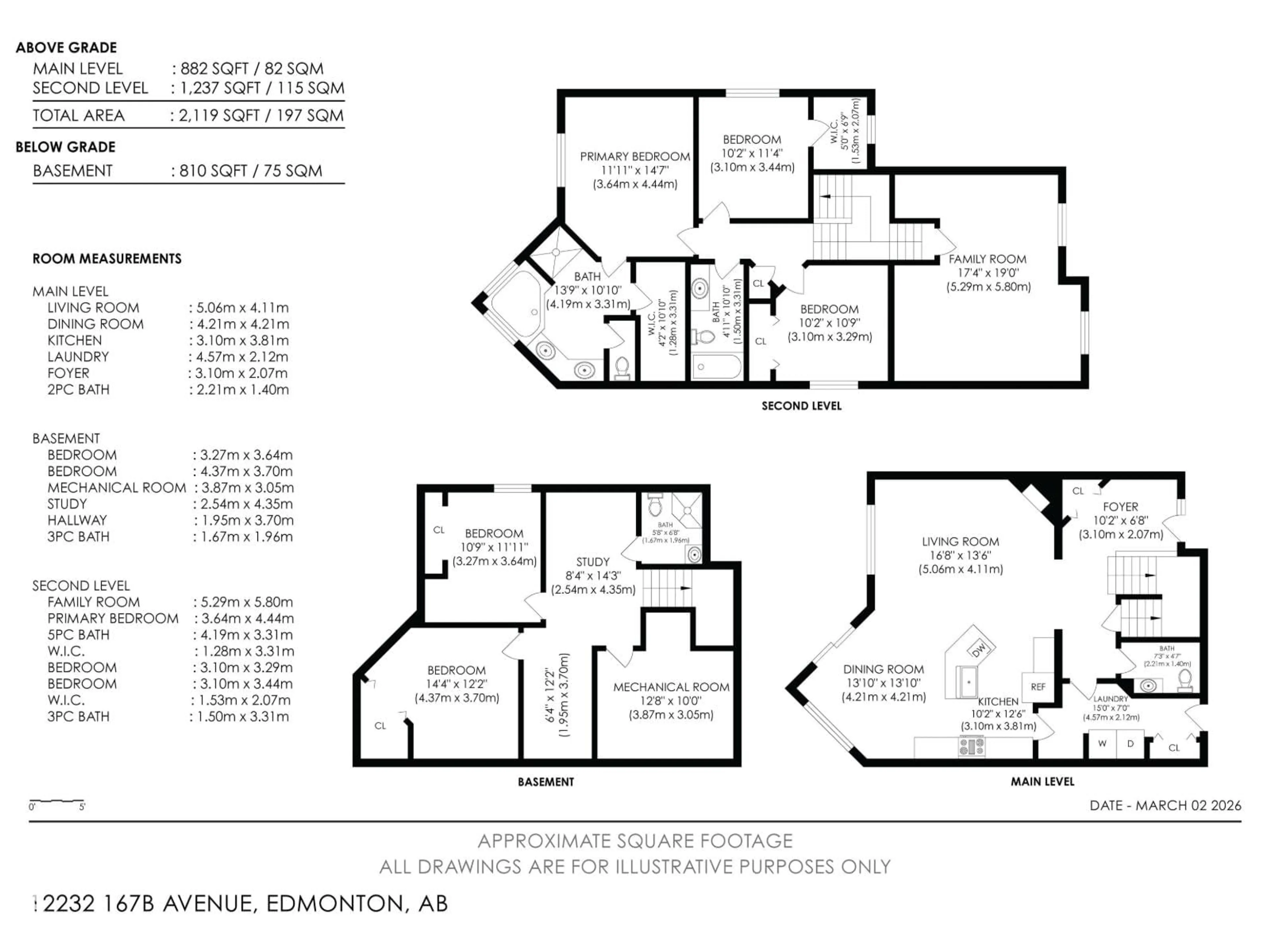 Floor plan for NW - 12232 167B AV, Edmonton Alberta T5X0G7