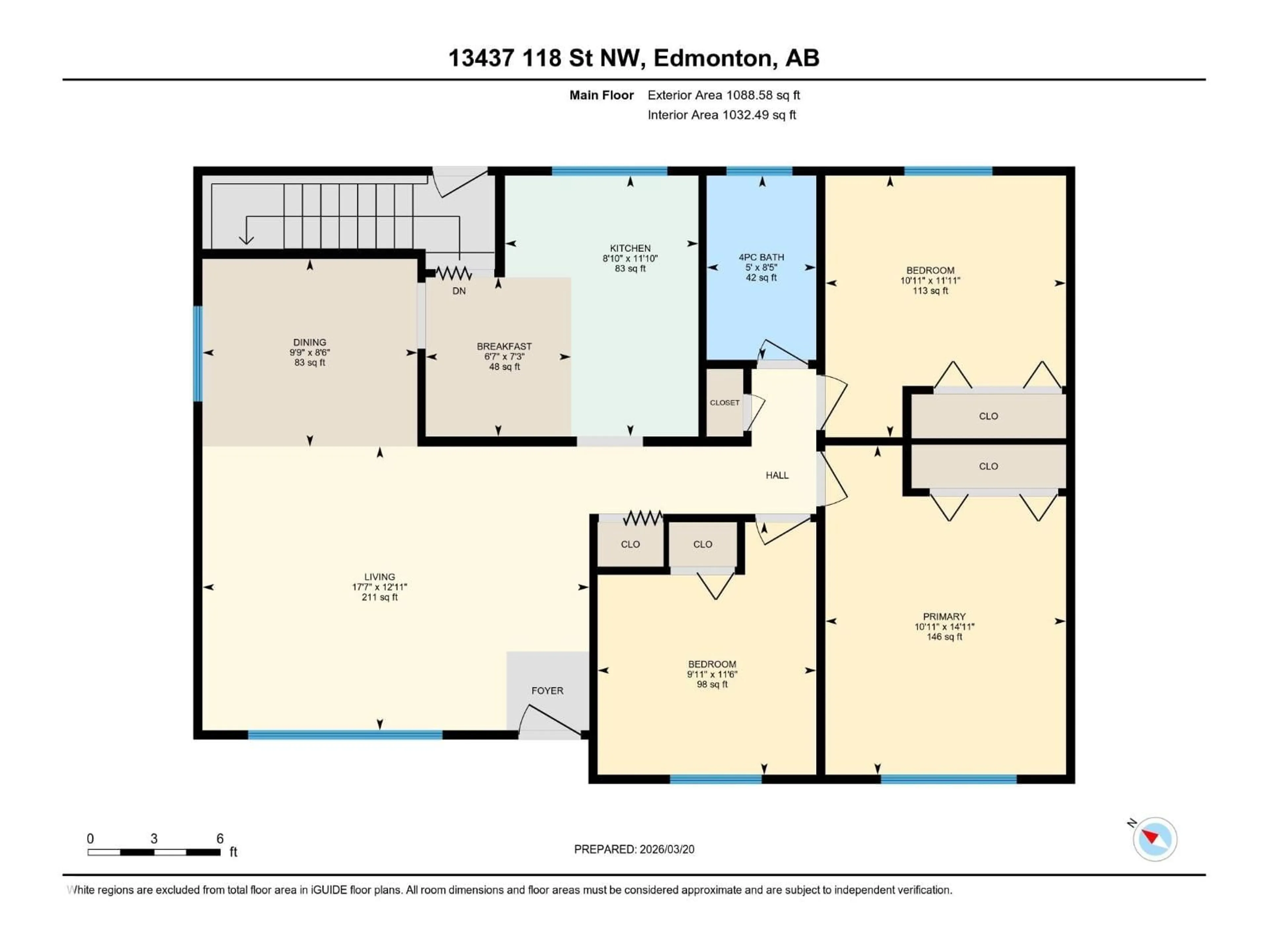 Floor plan for 13437 118 ST, Edmonton Alberta T5E5L9