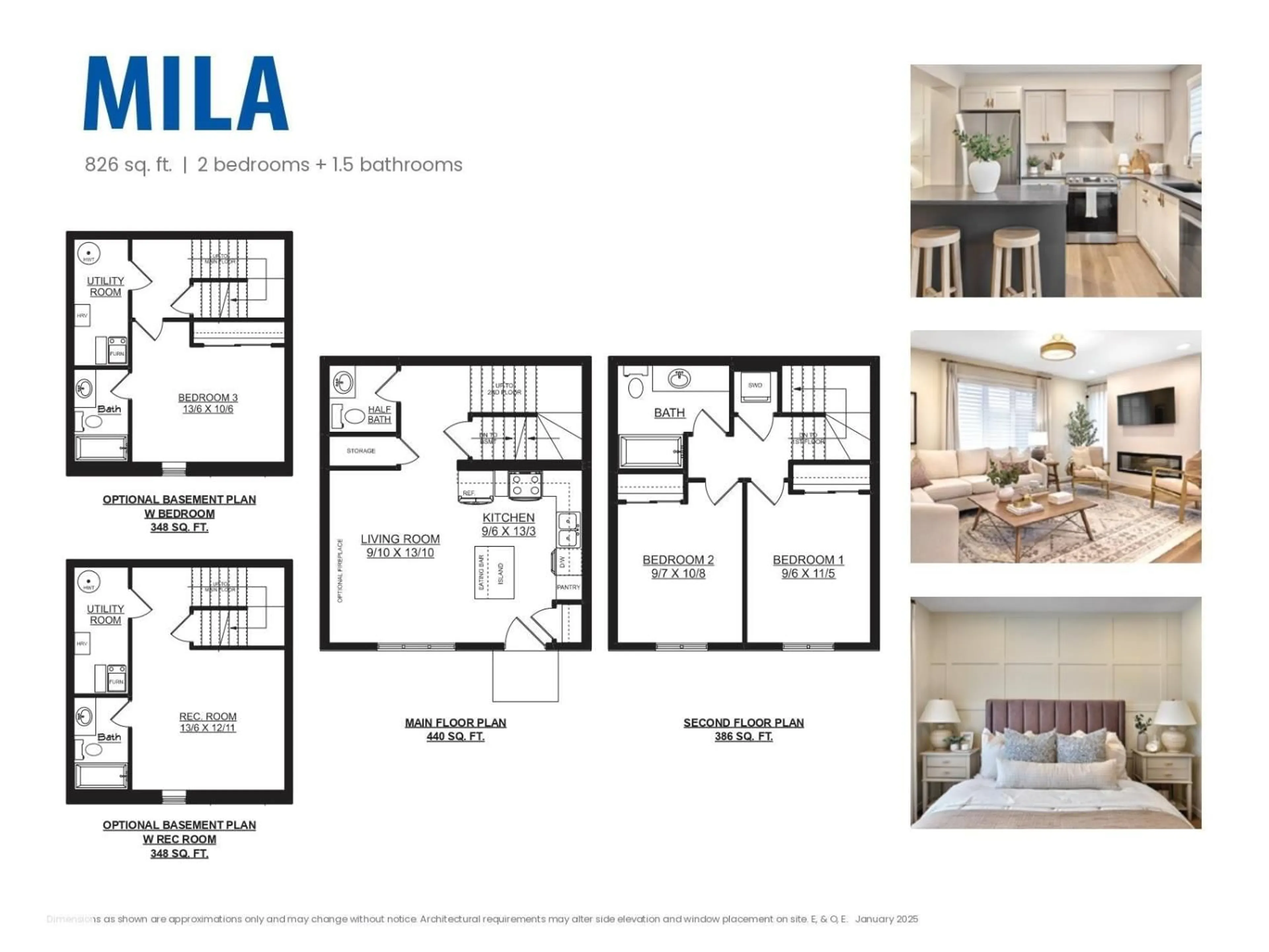 Floor plan for #41 - 17319 5 ST, Edmonton Alberta T5Y4G2